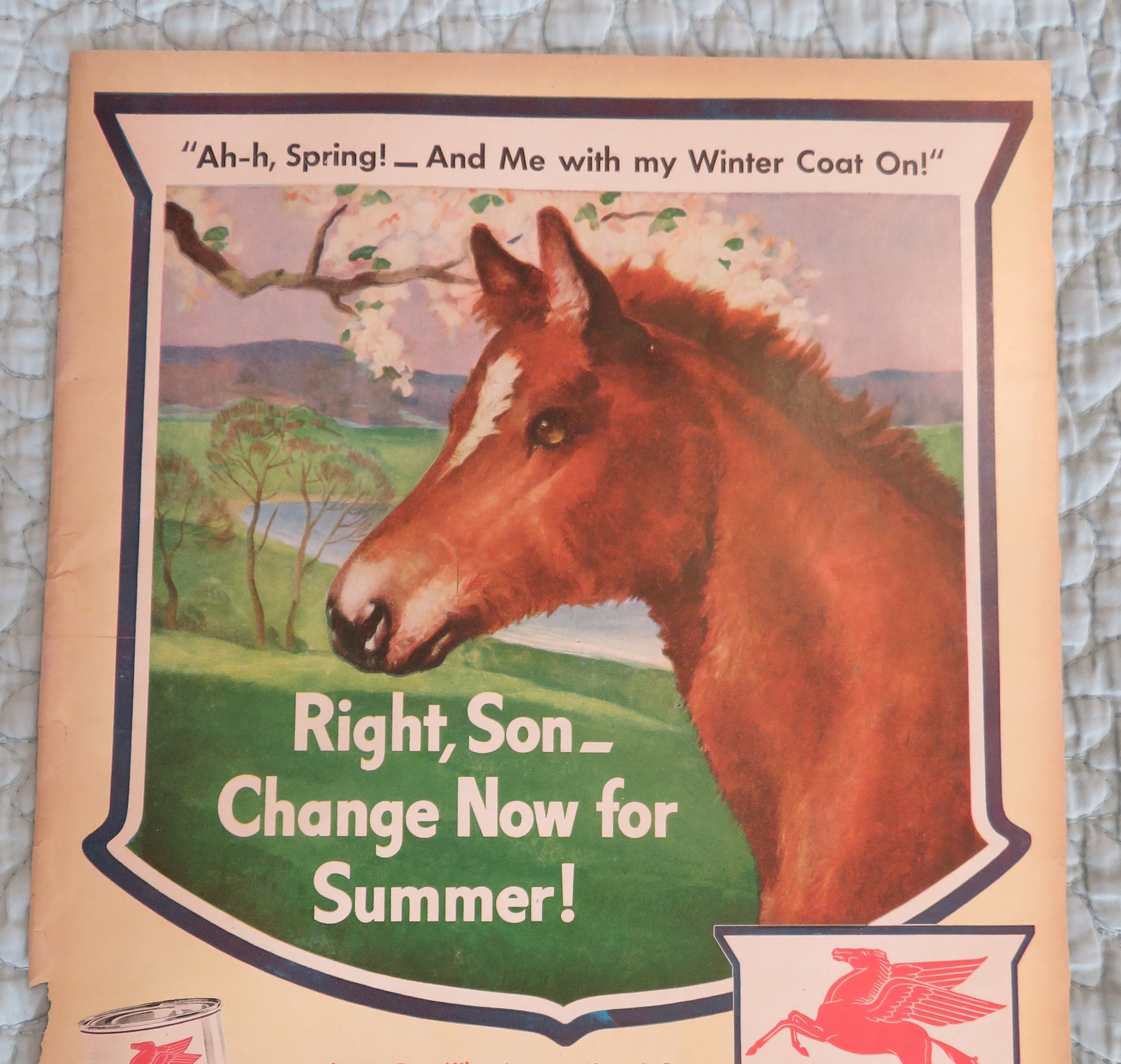 1943 Mobil Gas/Mobil Oil with Little Pony