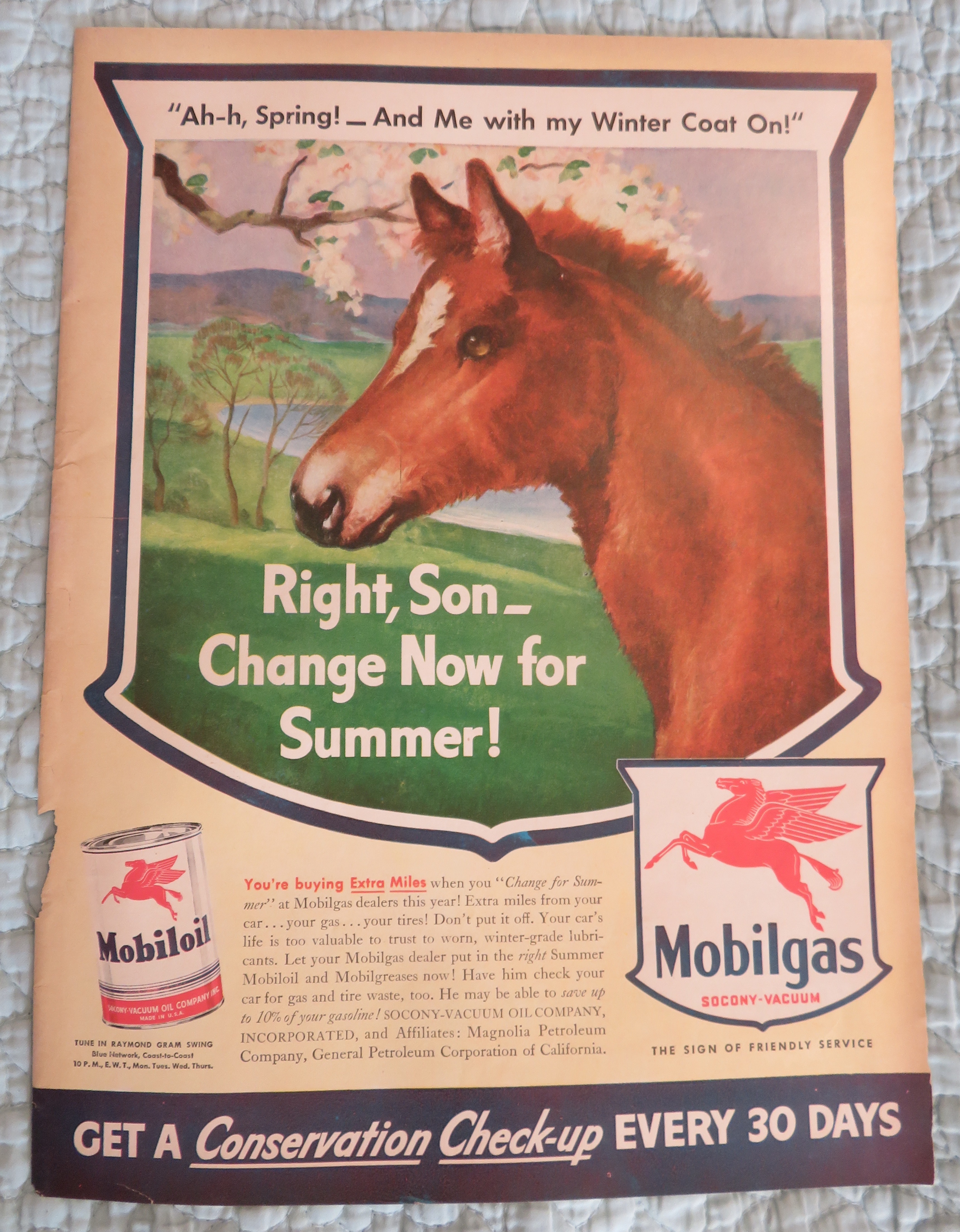 1943 Mobil Gas/Mobil Oil with Little Pony