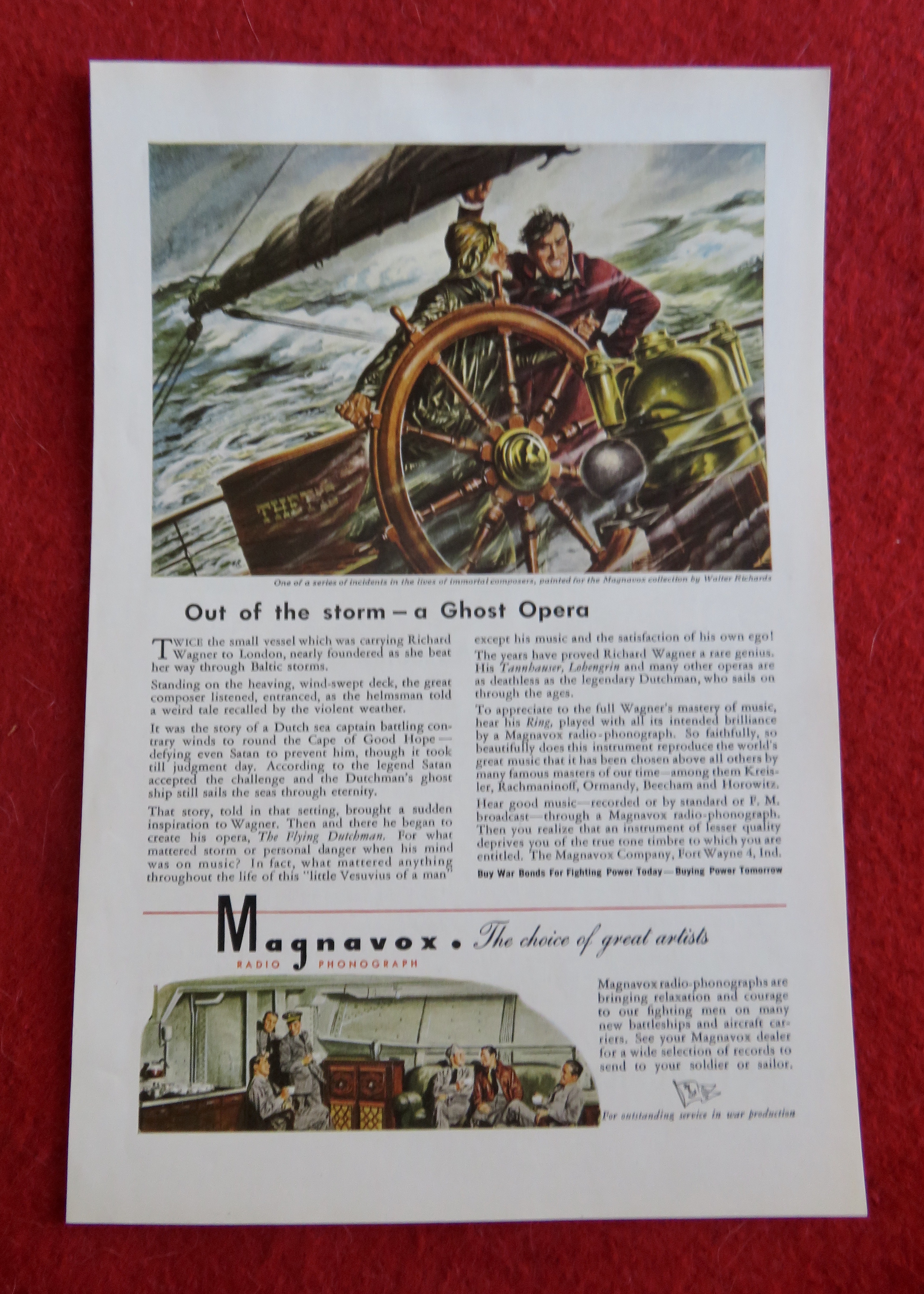 1944 Magnavox Radio Phonograph with A Ghost Opera