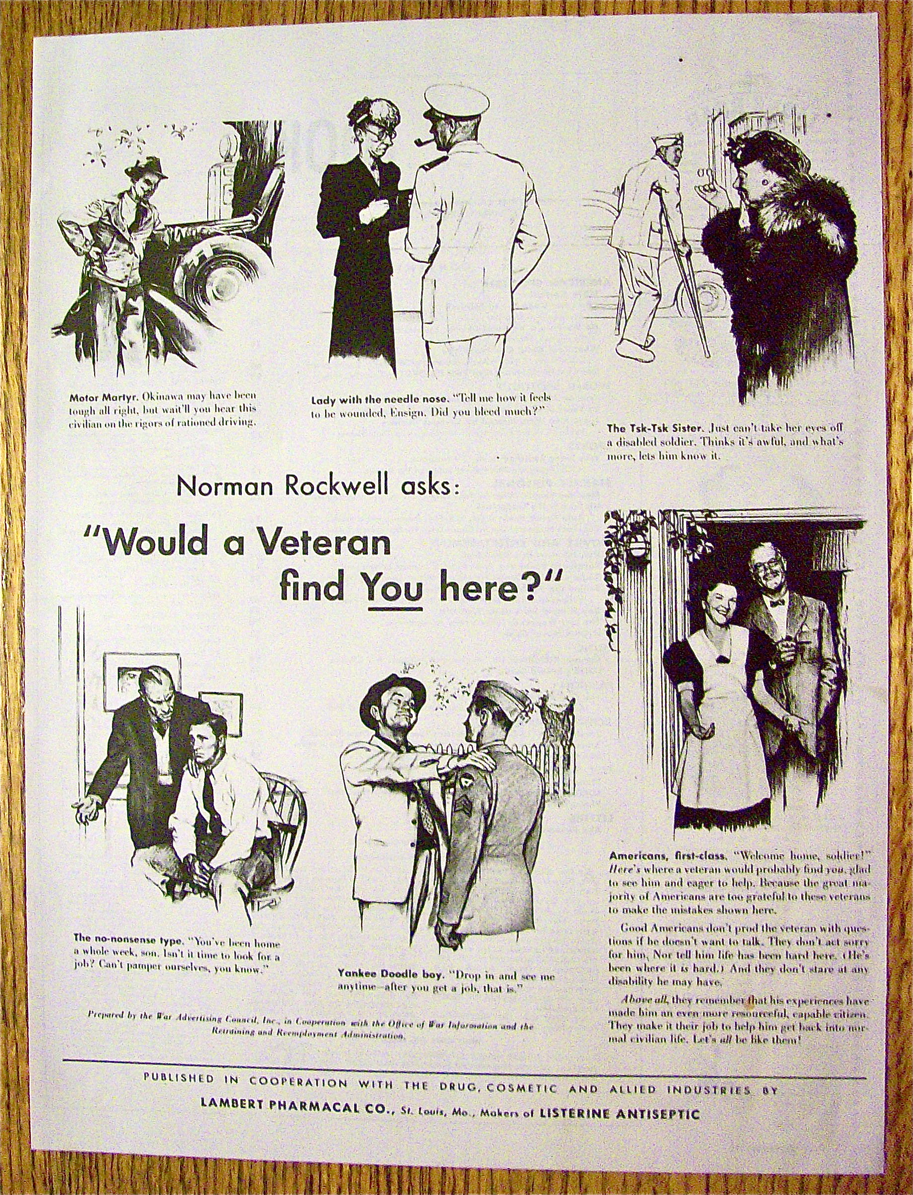 1945 Veteran Ad By Norman Rockwell