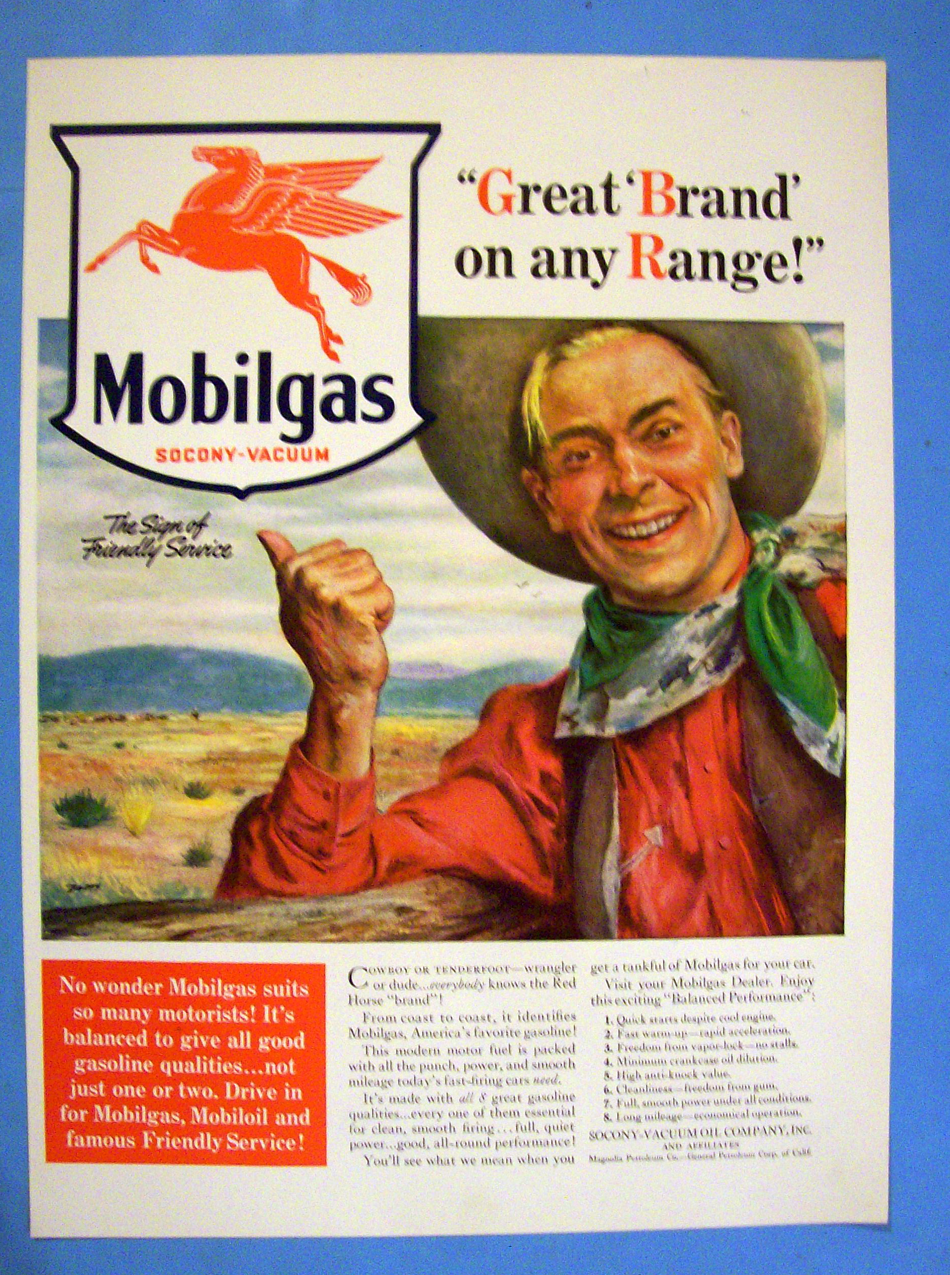 Vintage Ad: 1940 Mobil Gas