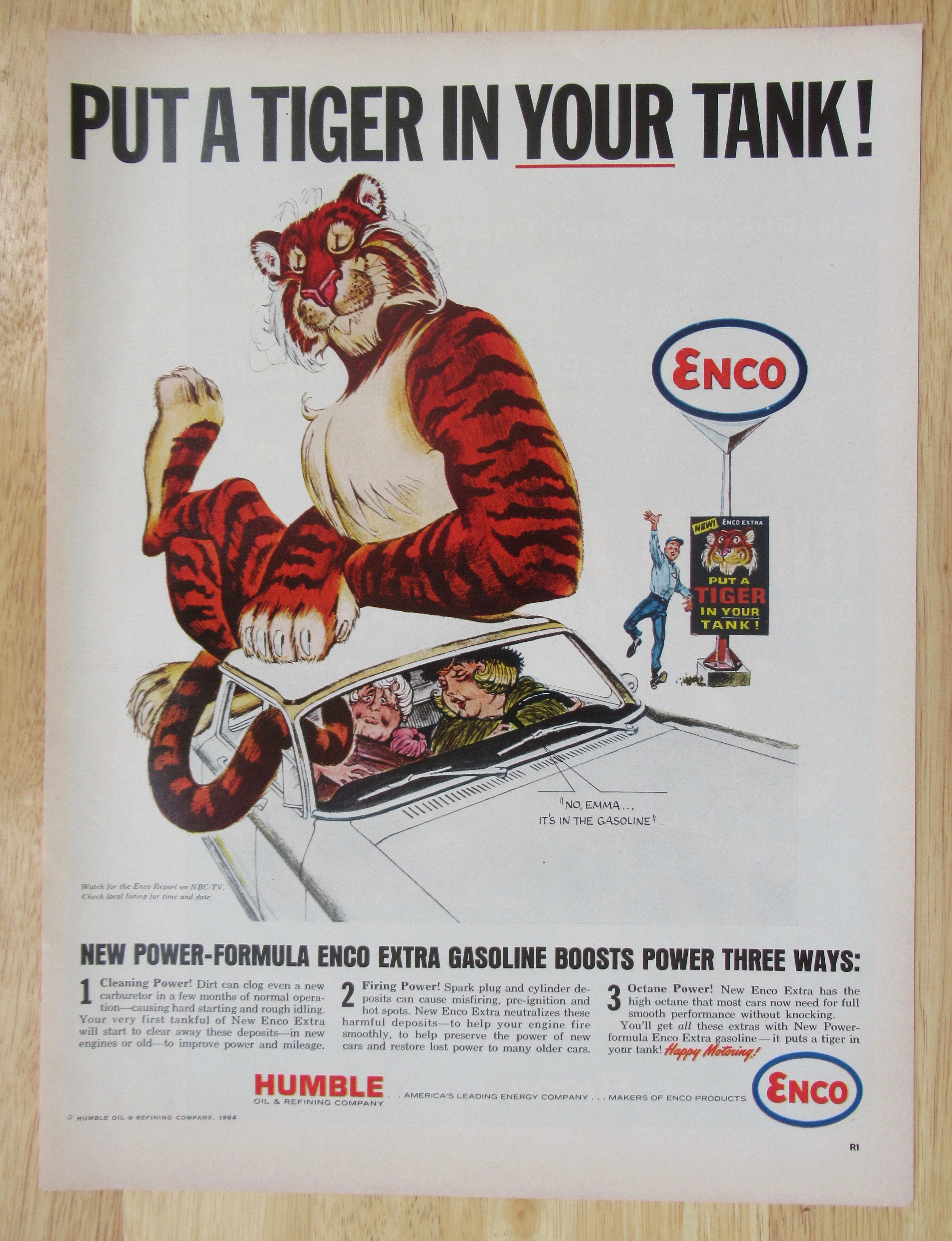 1964 Enco Humble with the Tiger in your Tank