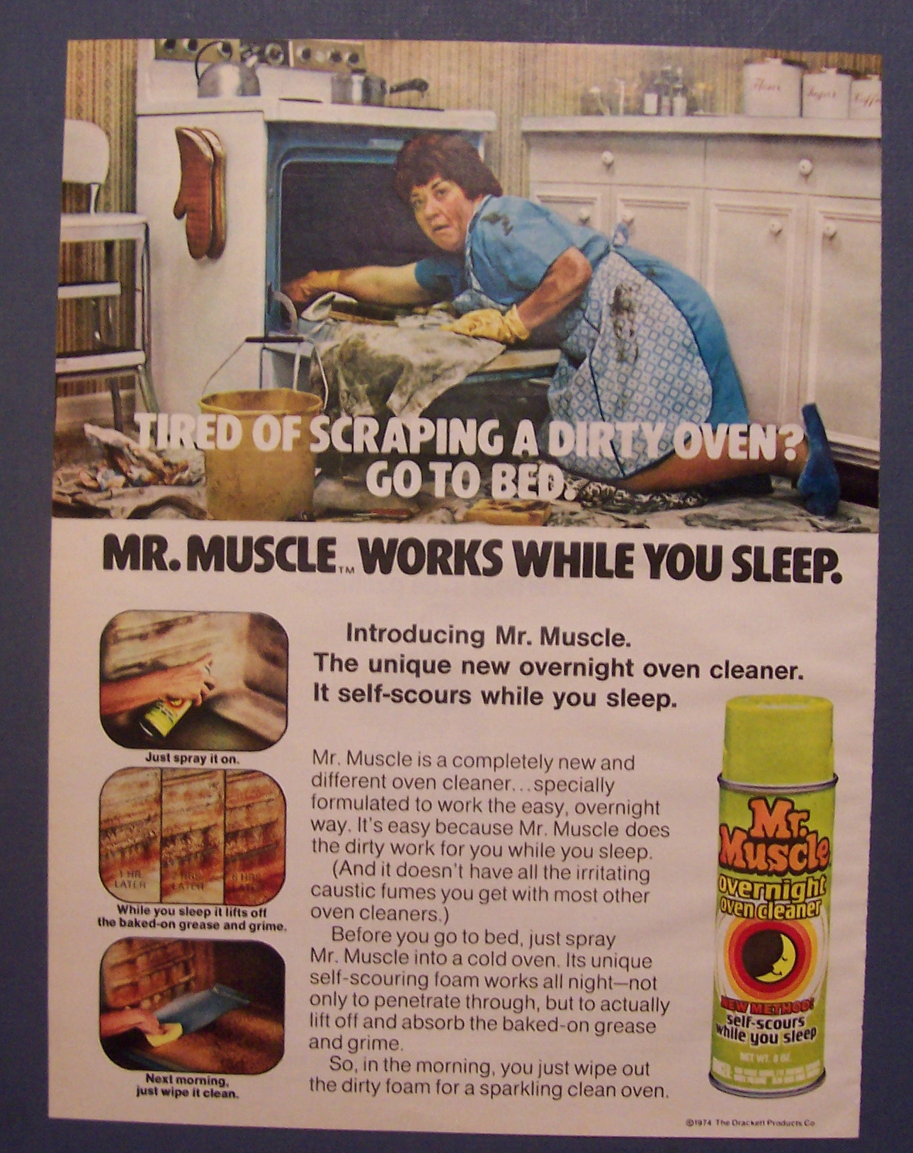 1974  Mr.  Muscle  Overnight  Oven  Cleaner