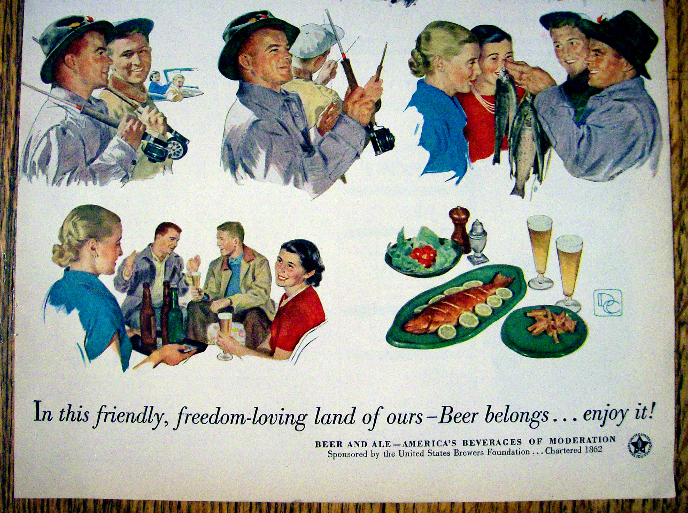 1953 First Catch of the Season By Douglas Crockwell