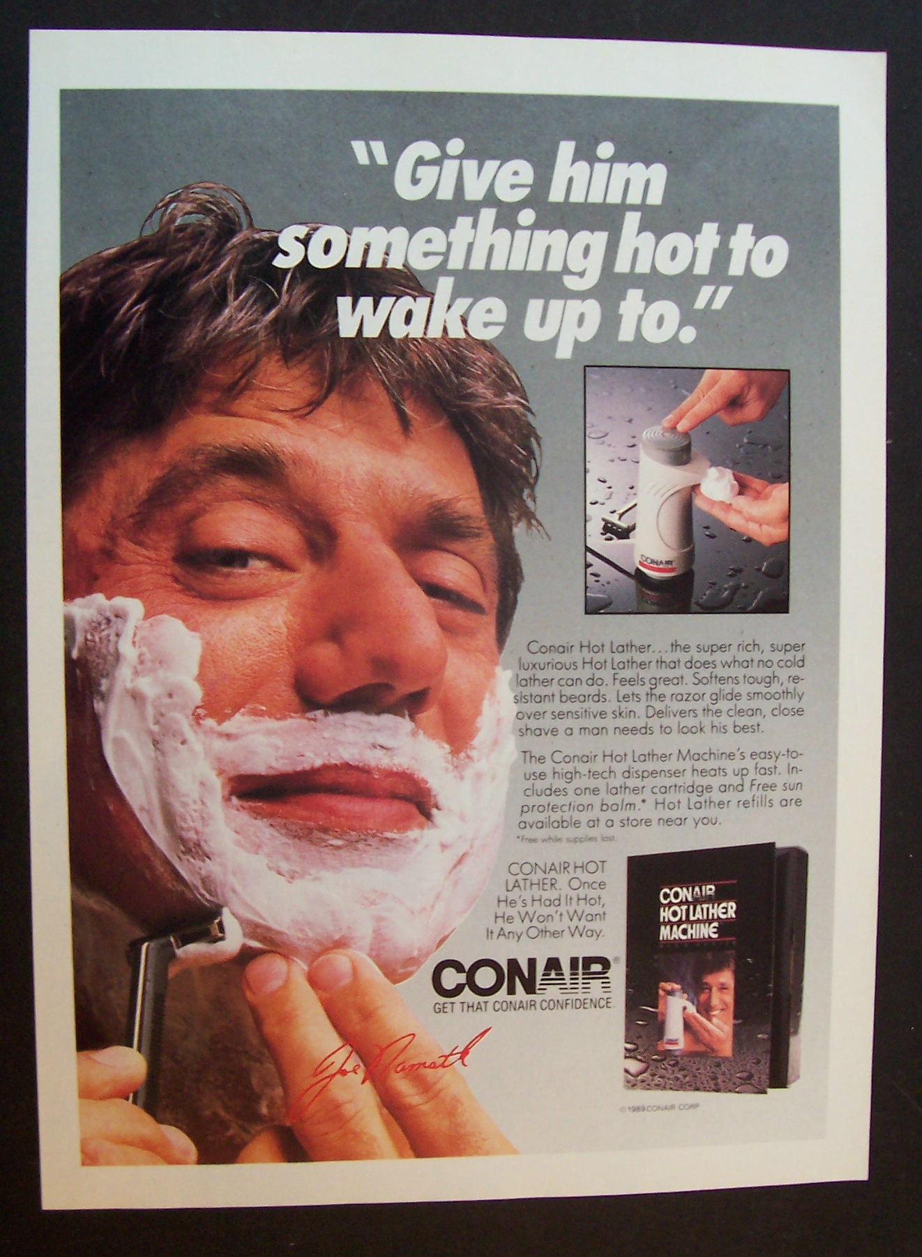 1989 Conair Hot Lather Machine with Joe Namath