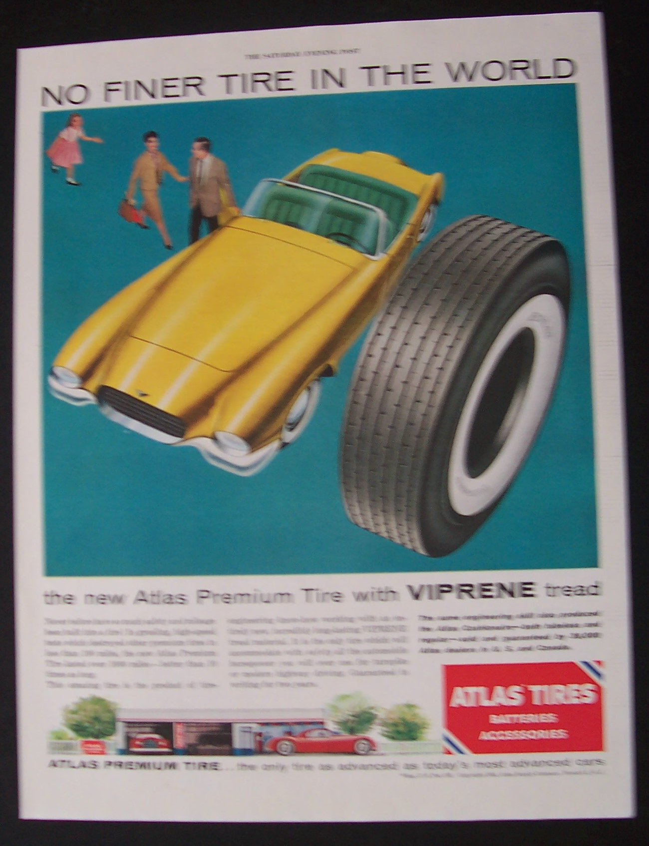 Vintage Ad: 1955  Atlas  Tires