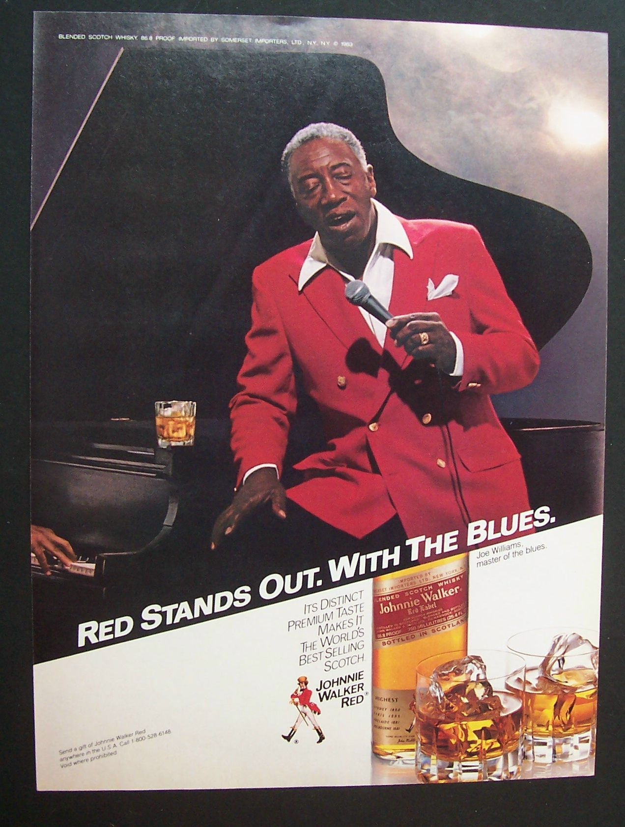 Vintage Ad: 1984 Johnnie Walker Red with Joe Williams