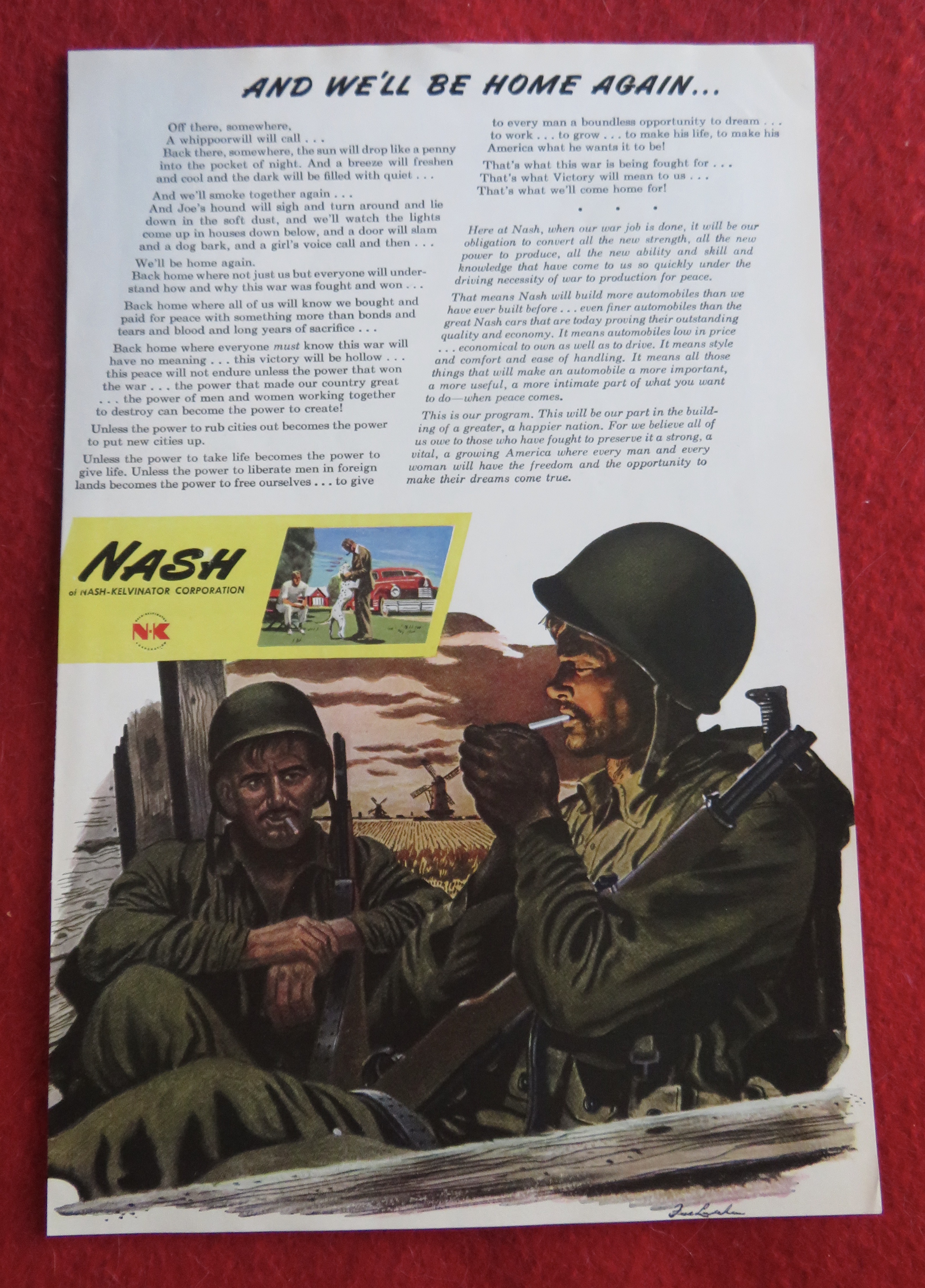1944 Nash/Kelvinator with Soldiers Talking