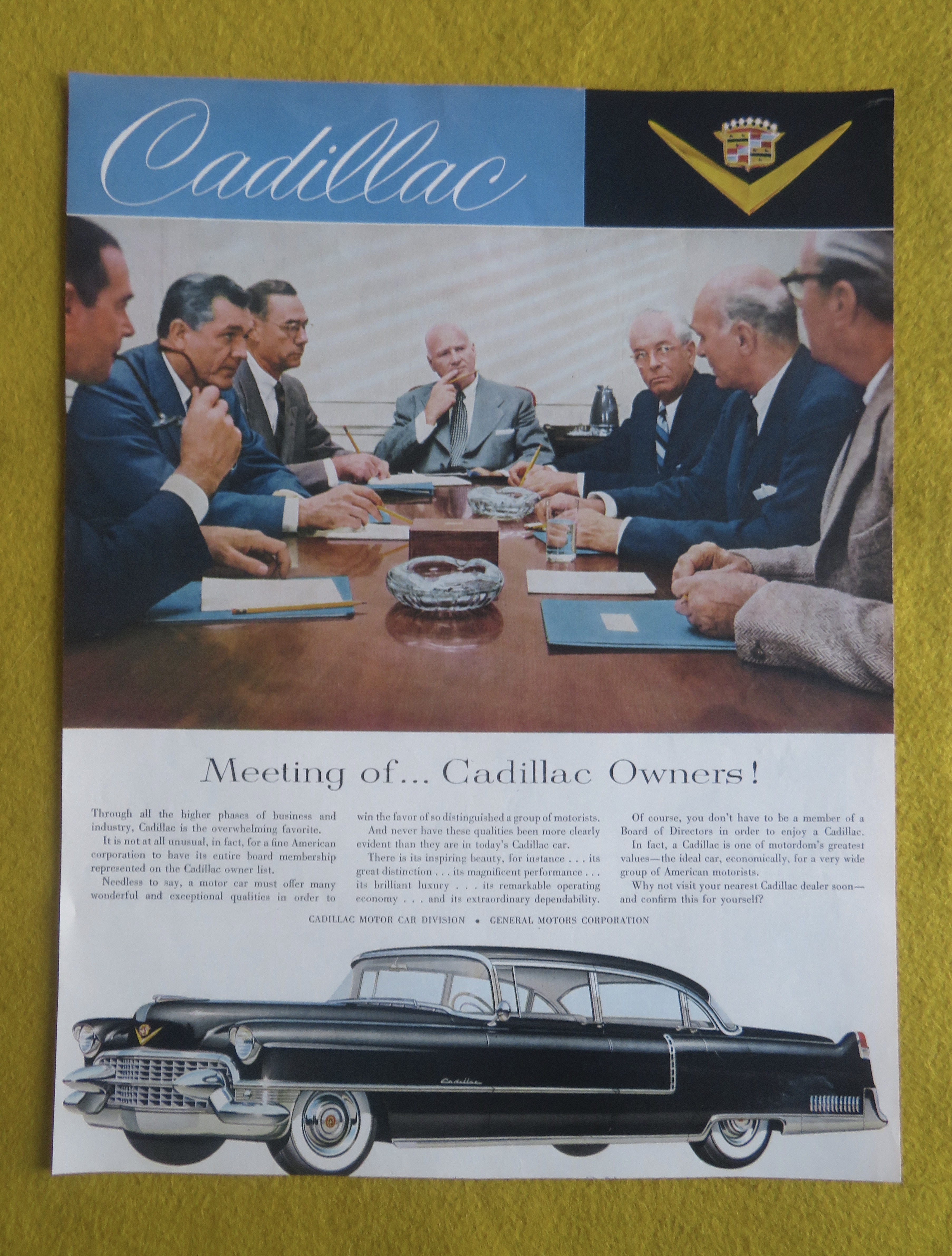 1955 Cadillac Automobile with Cadillac Owners Talking