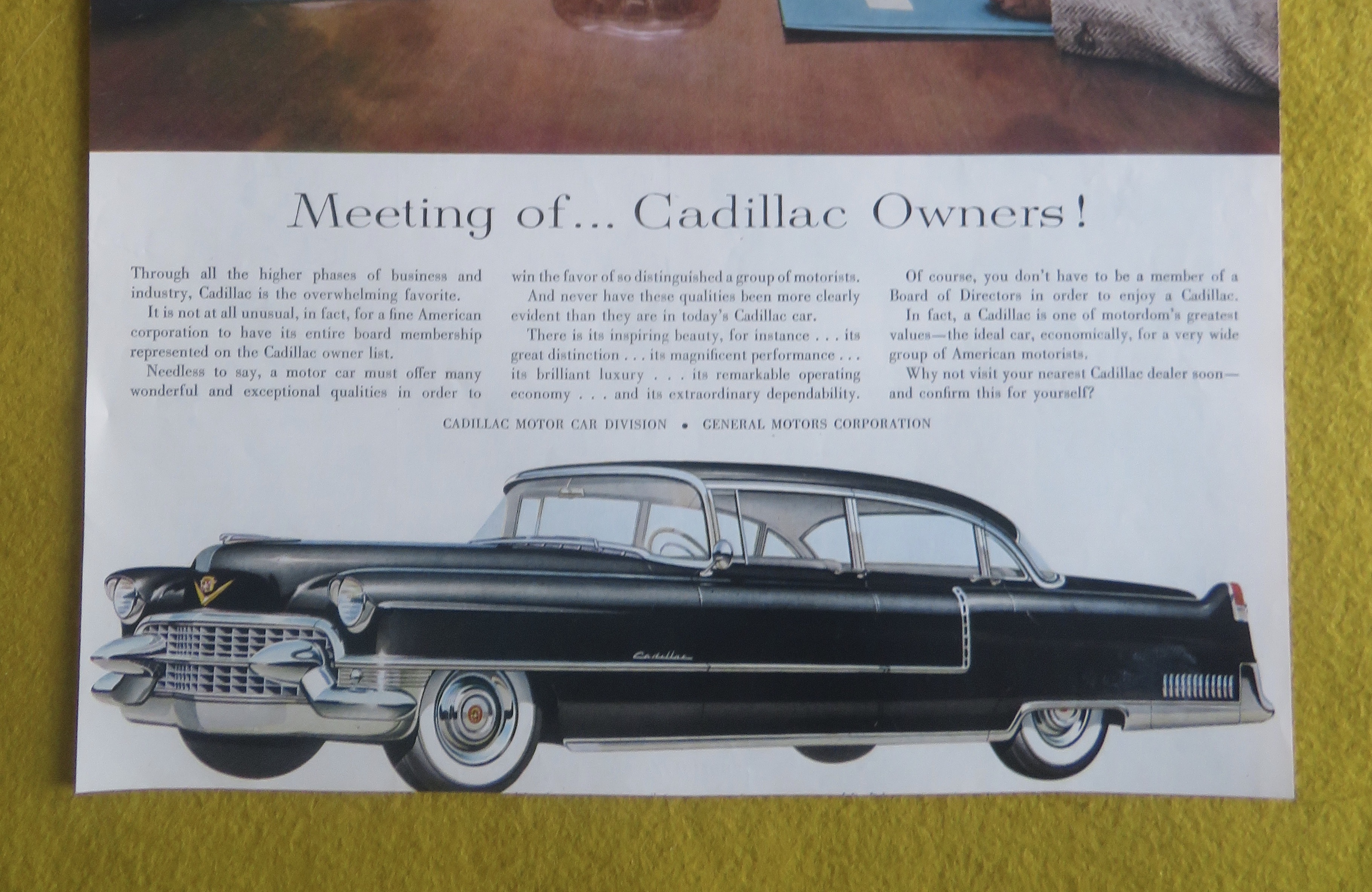 1955 Cadillac Automobile with Cadillac Owners Talking