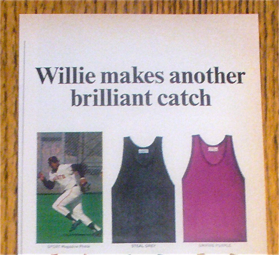 1969 Paris Underwear With Willie Mays