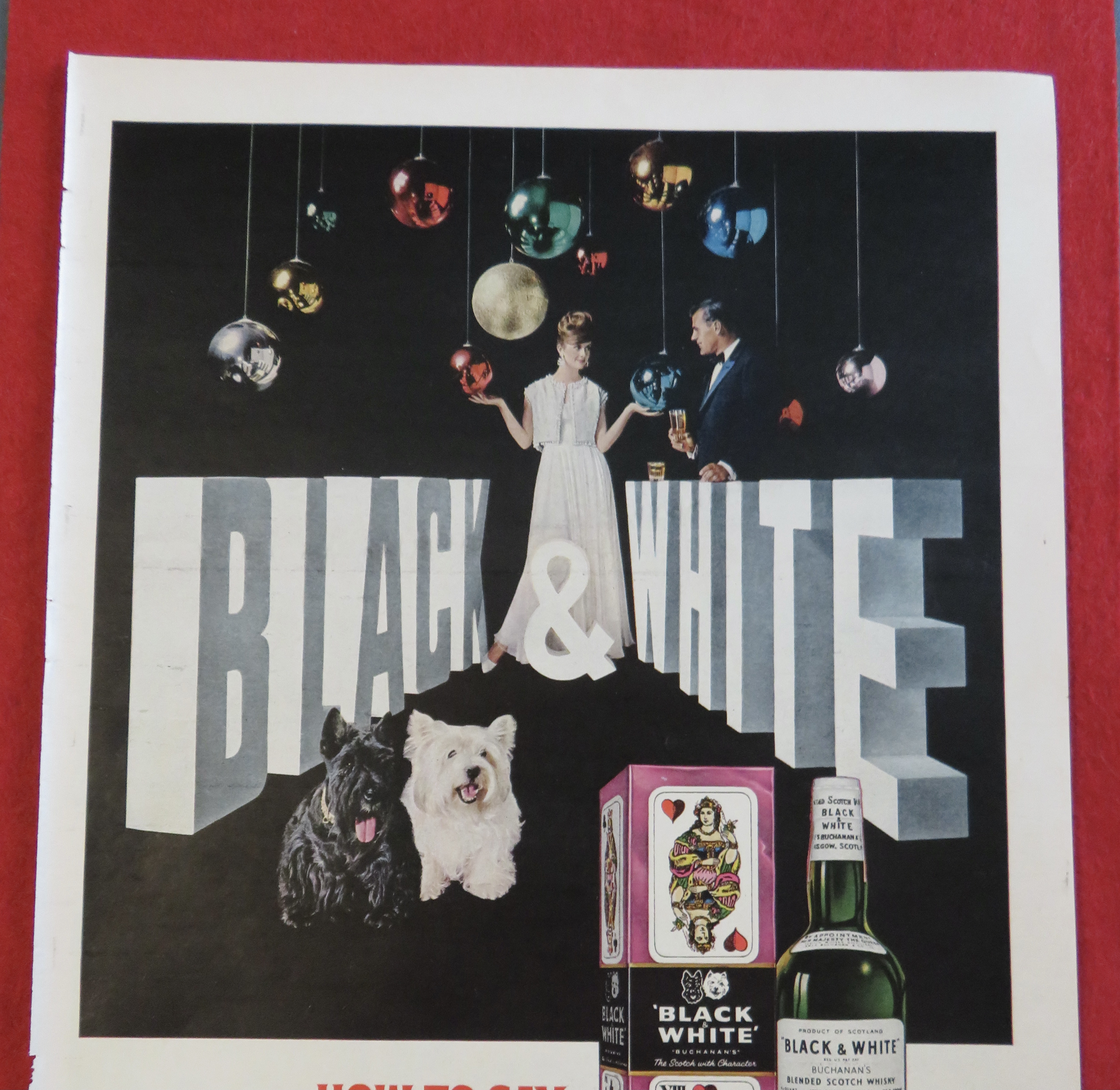 1963 Black & White Whiskey with Man & Woman & Terriers