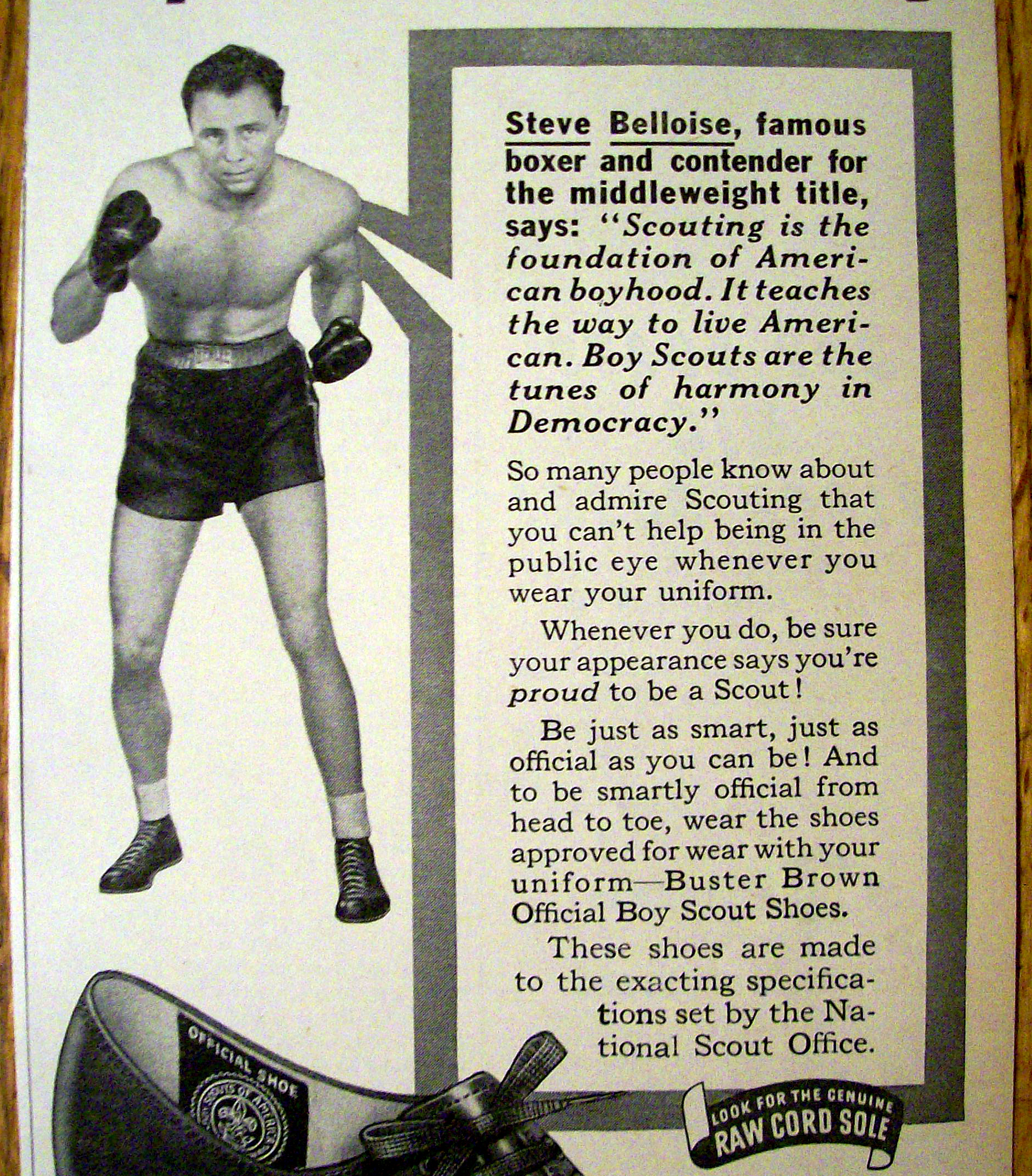 Vintage Ad: 1951 Buster Brown Shoes w/Steve Belloise