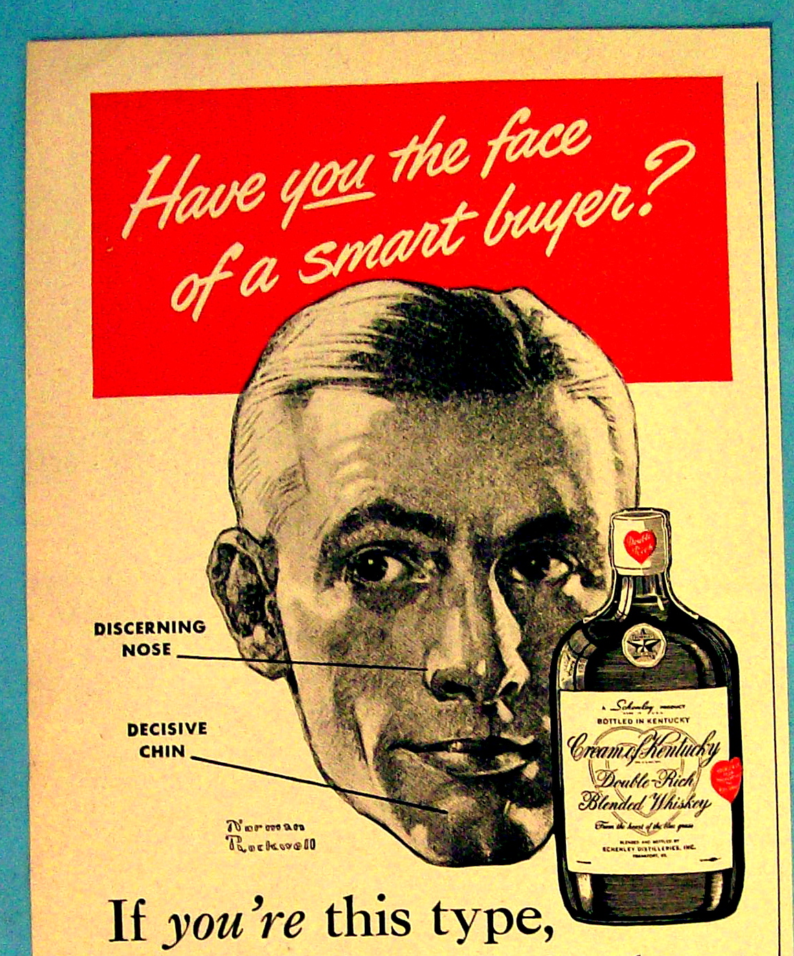 1949 Schenley Whiskey By Norman Rockwell