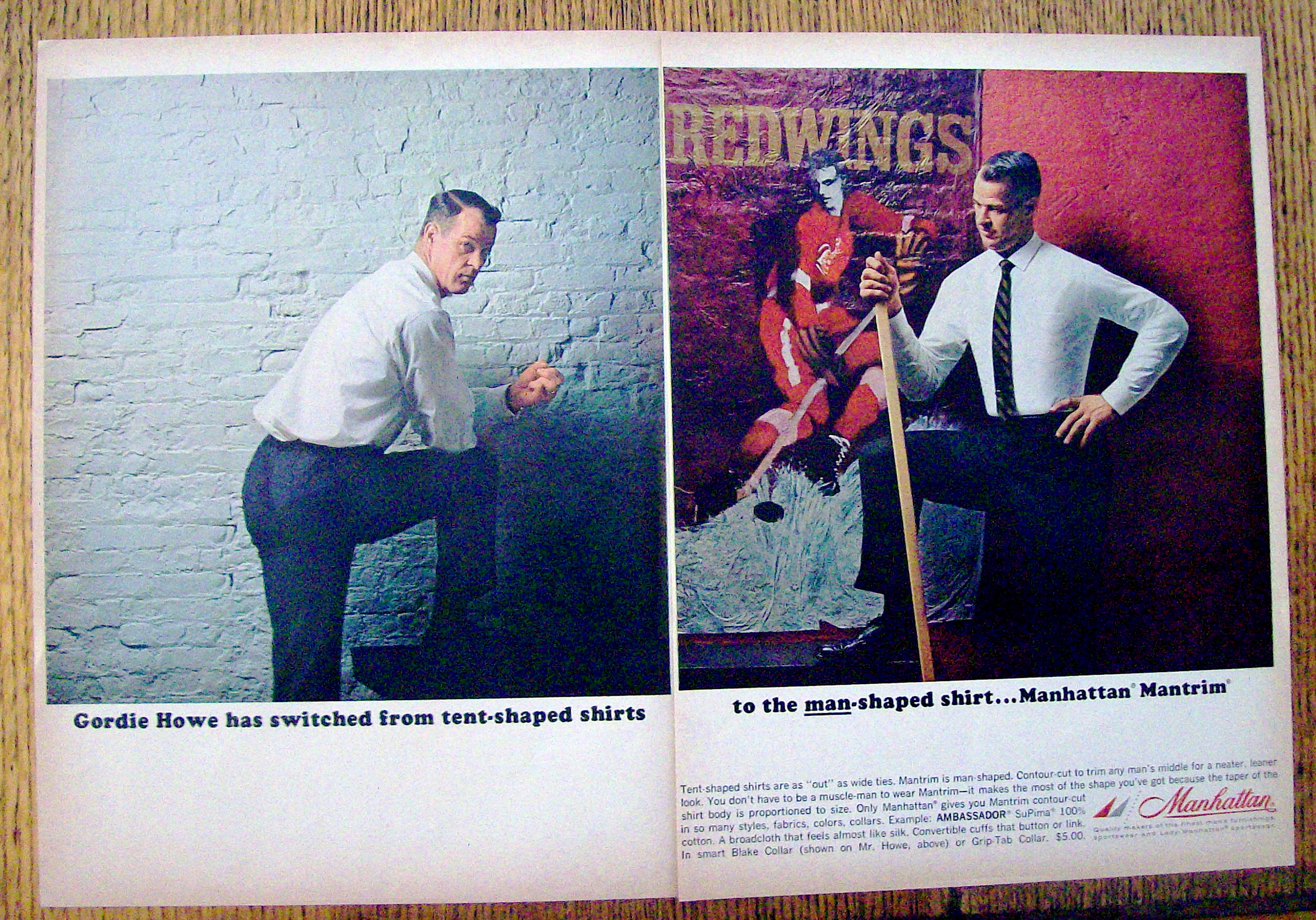 1963 Manhattan Shirts with Gordie Howe
