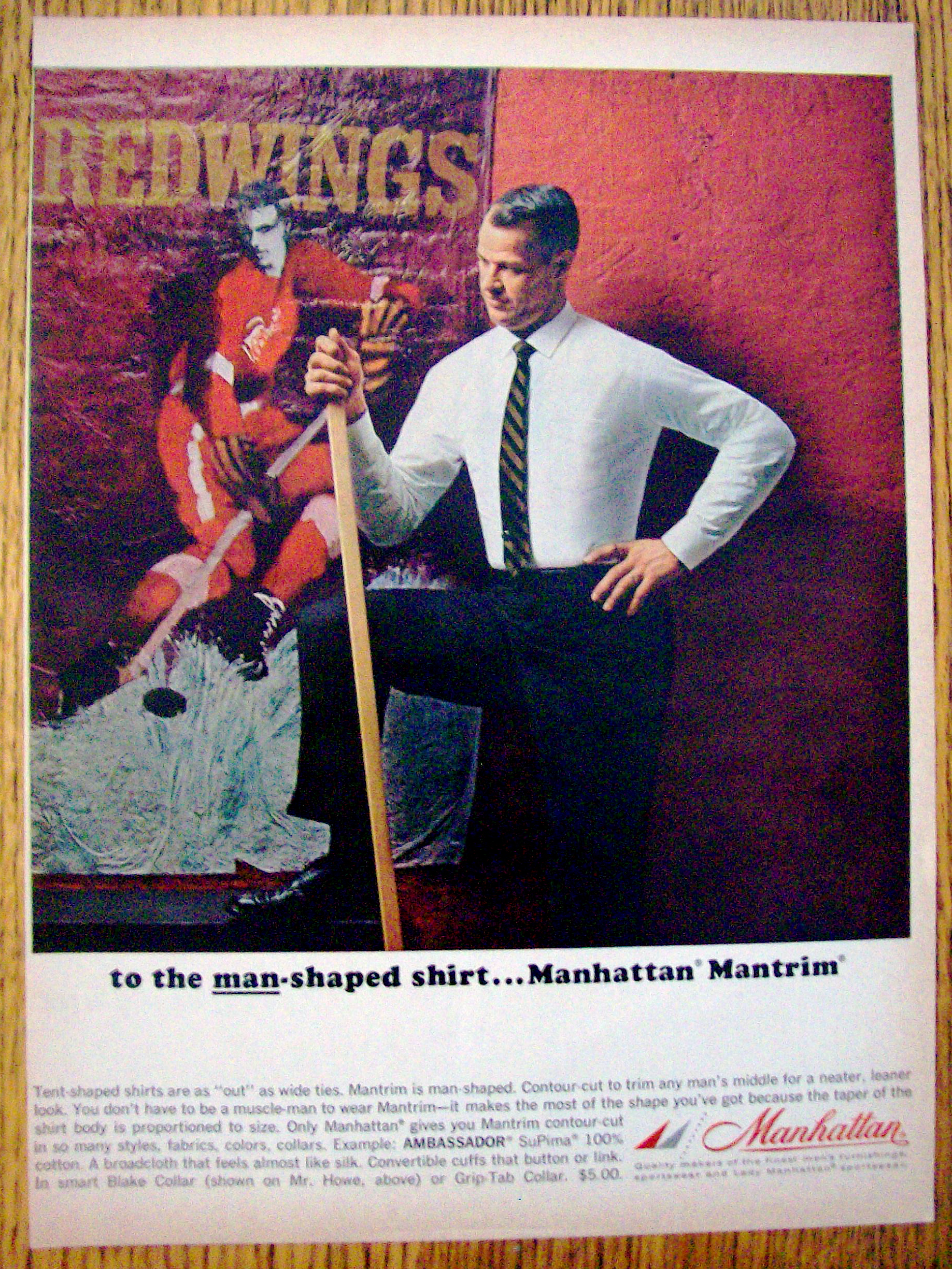 1963 Manhattan Shirts with Gordie Howe