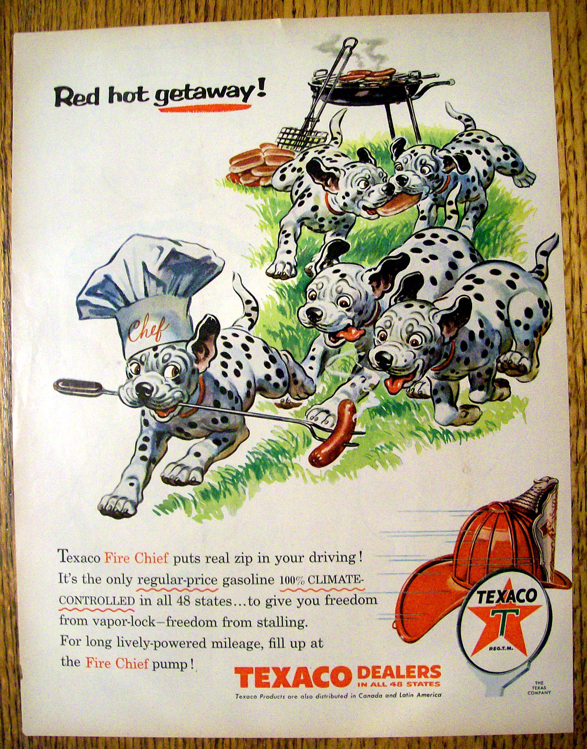 Vintage Ad: 1956 Texaco Gasoline with the Dalmatians