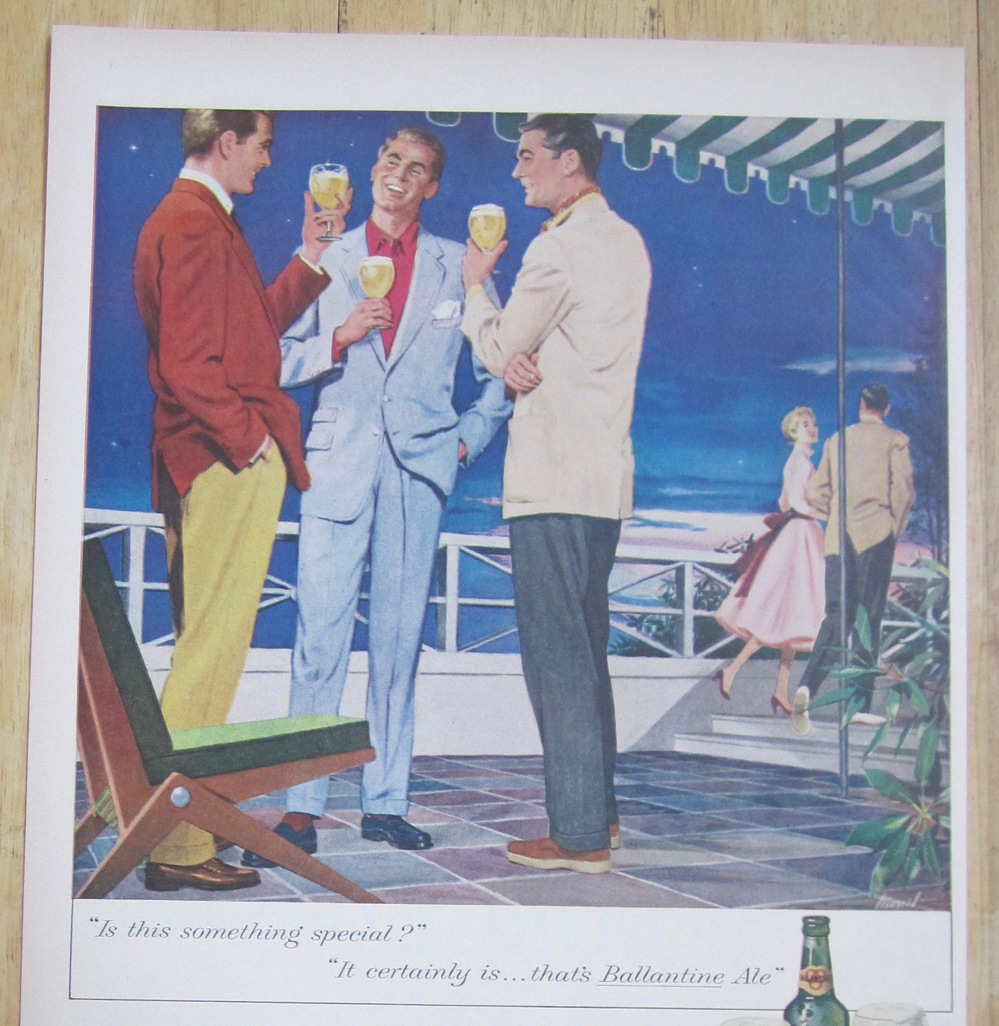 1954 Ballantine Ale with Men Talking While Having Beer