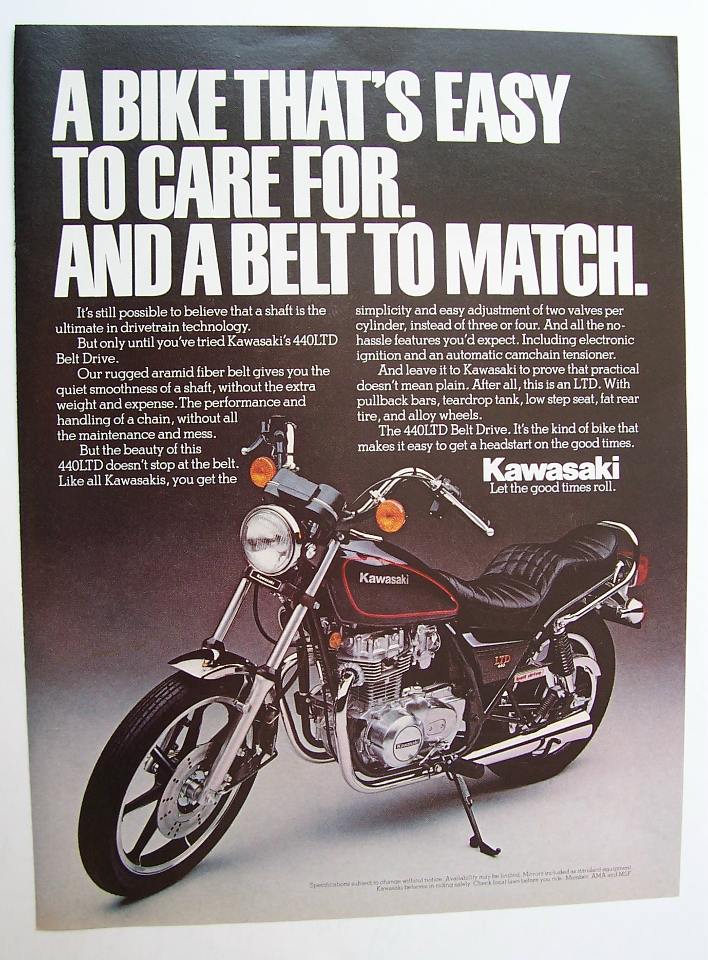 1981  Kawasaki  440 LTD  Belt  Drive