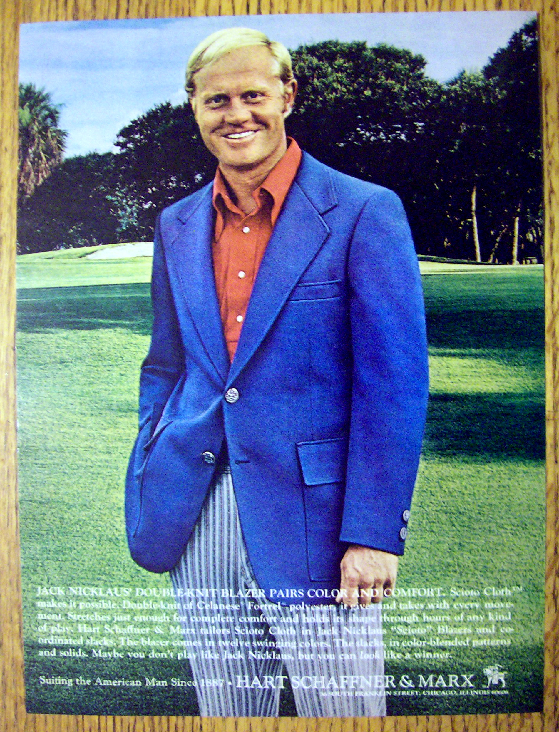 1972 Hart Schaffner & Marx Blazer with Jack Nicklaus