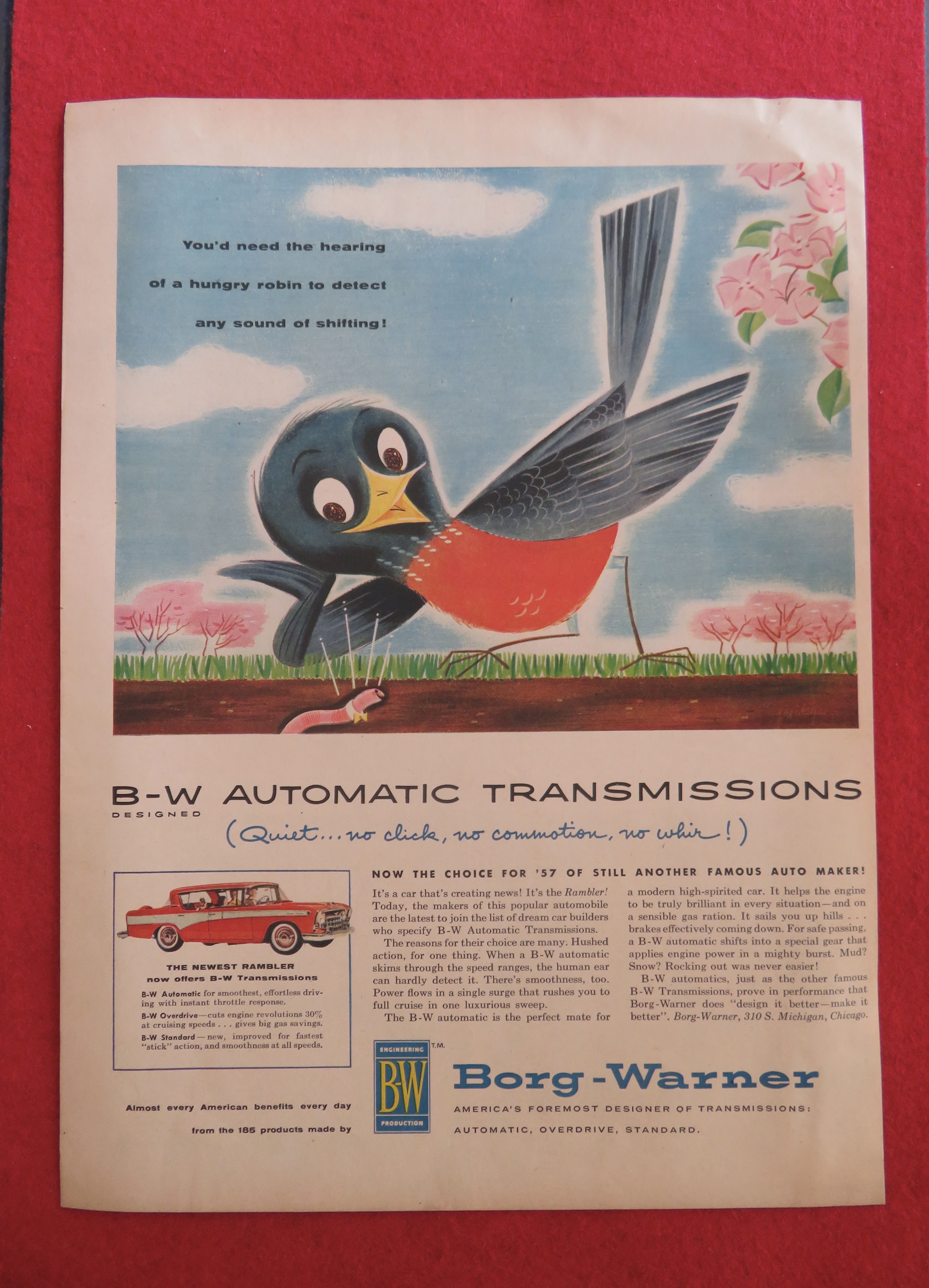 1957 Borg Warner Automatic Transmission with Bird