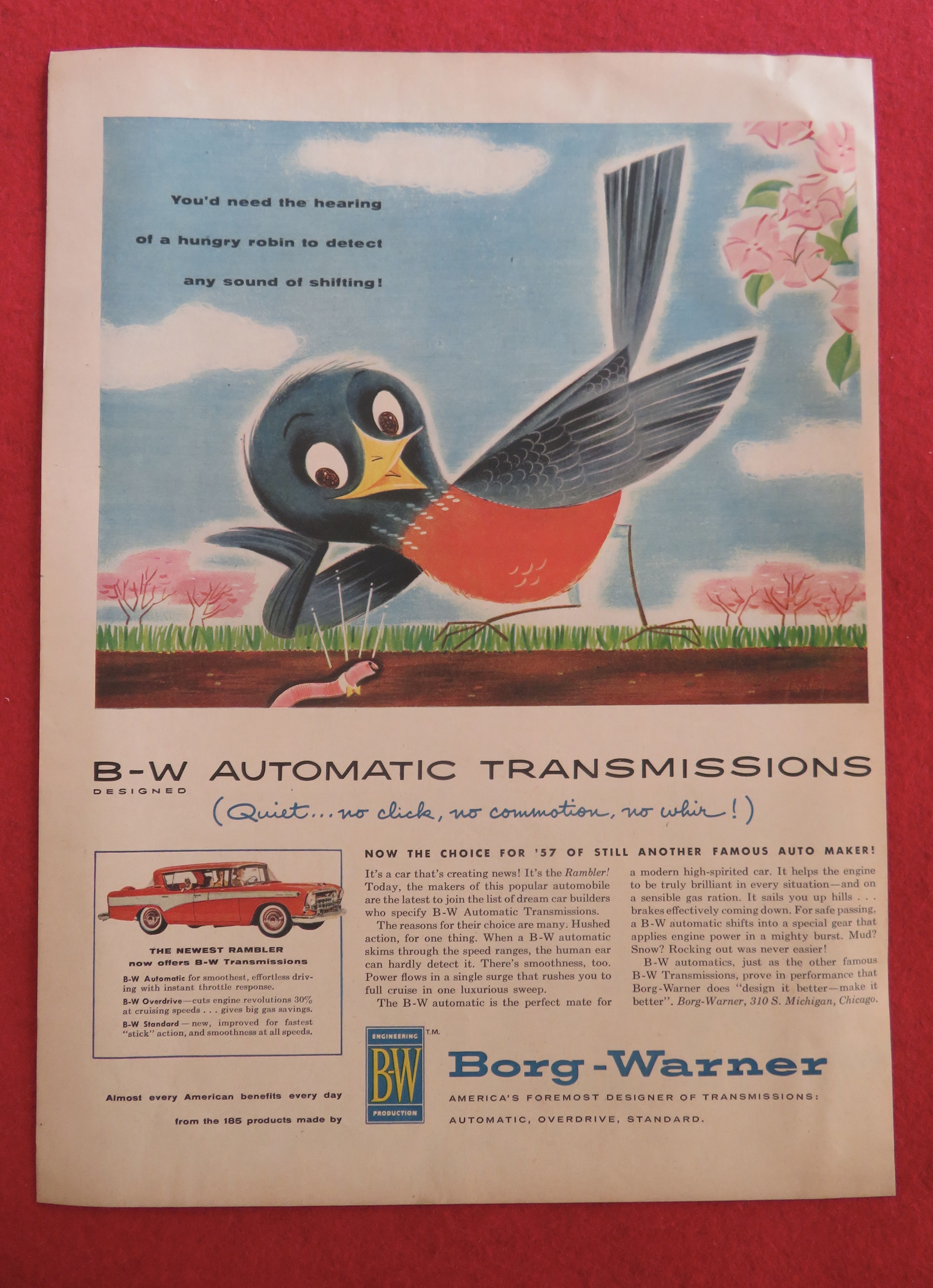 1957 Borg Warner Automatic Transmission with Bird