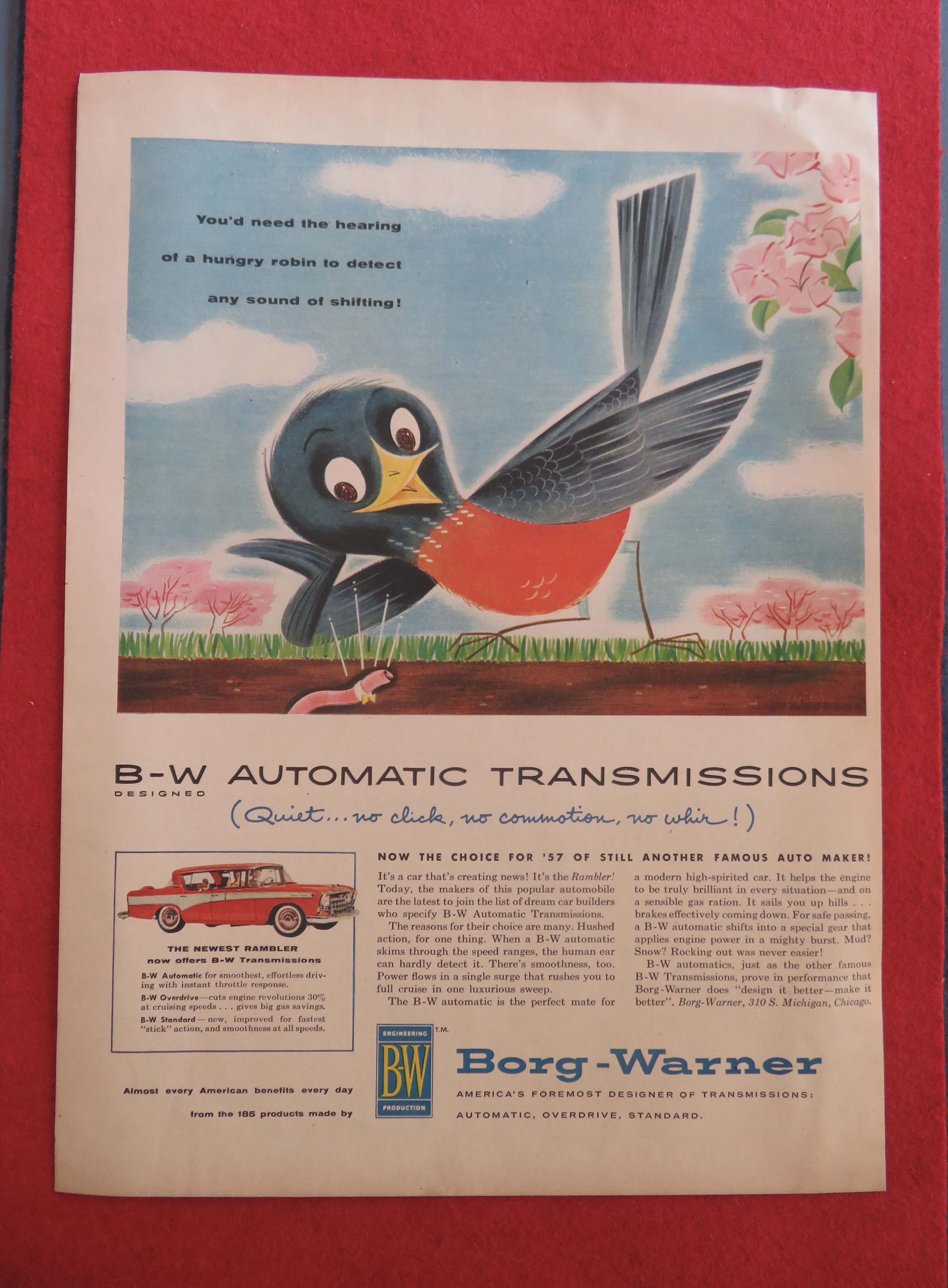 1957 Borg Warner Automatic Transmission with Bird