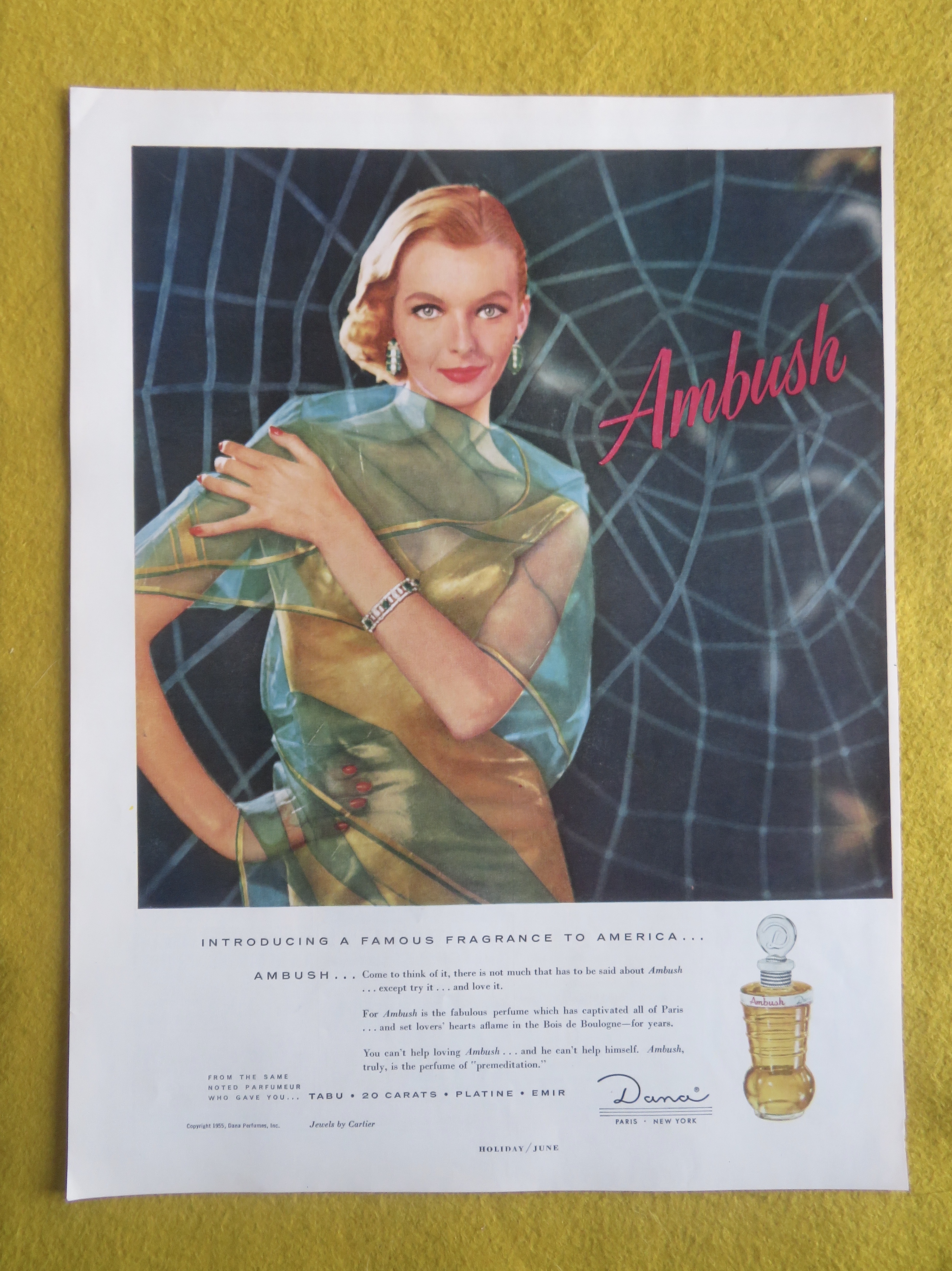 1955 Dana Ambush Perfume with Lovely Woman Smiling