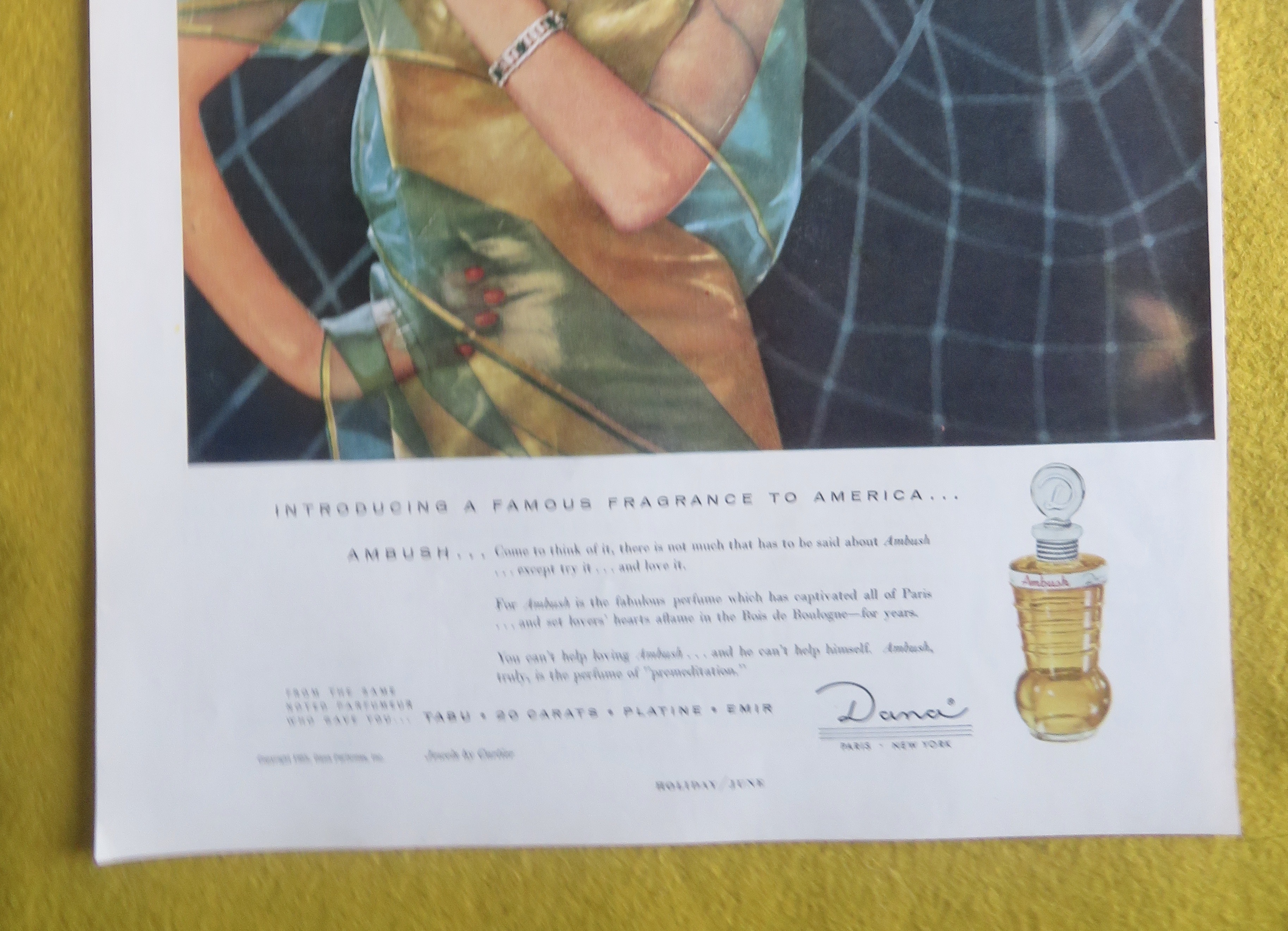 1955 Dana Ambush Perfume with Lovely Woman Smiling