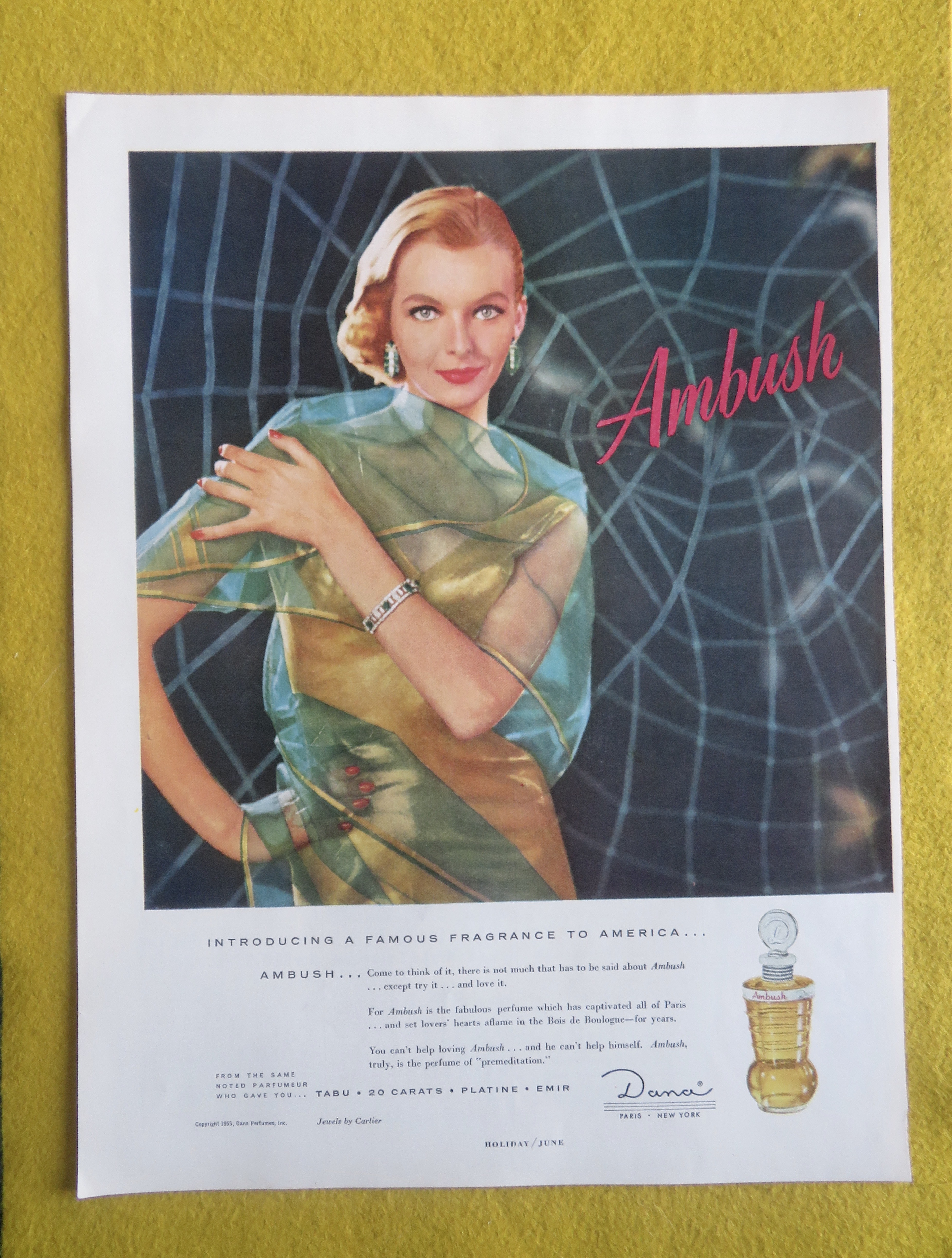 1955 Dana Ambush Perfume with Lovely Woman Smiling