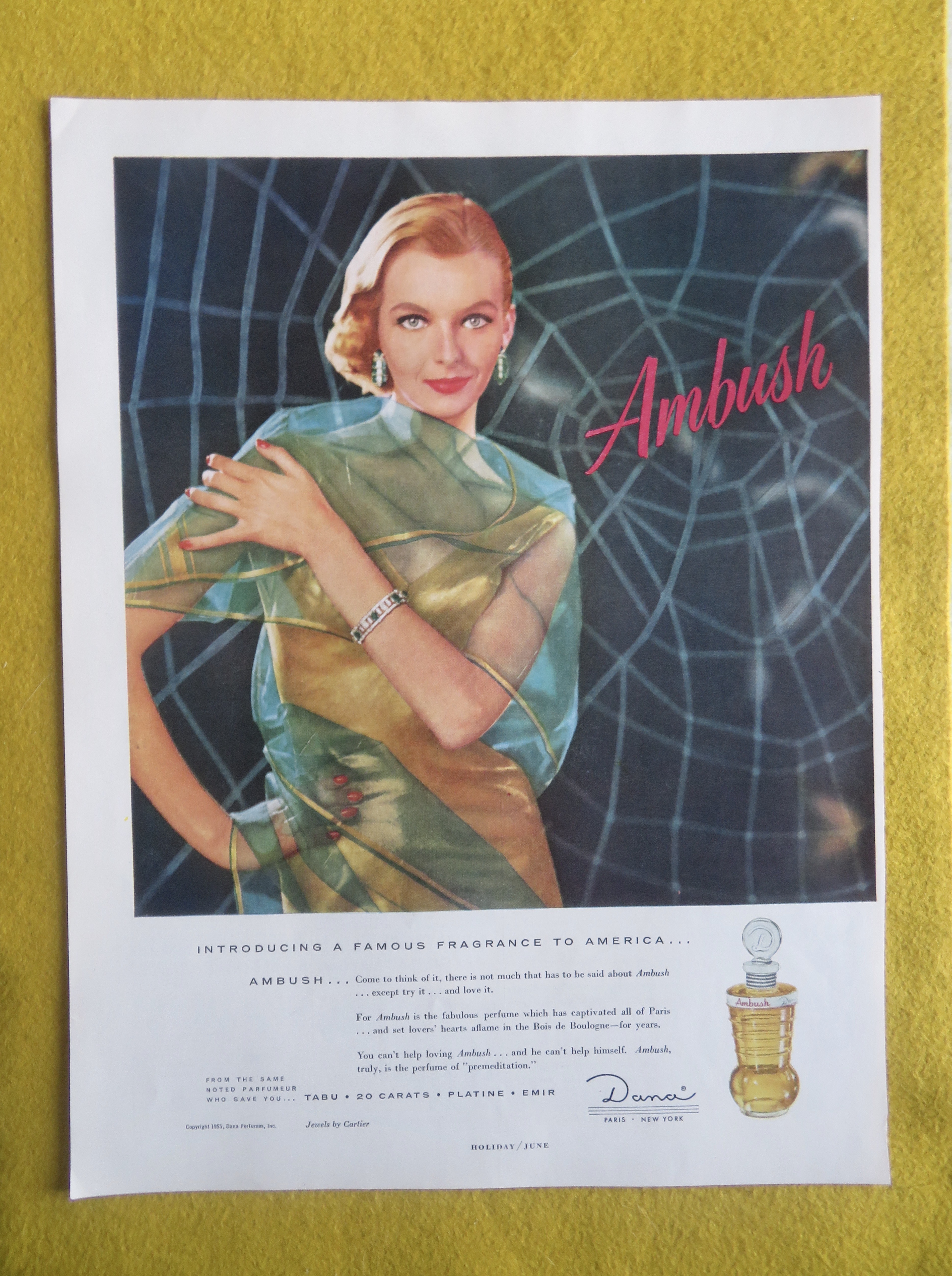 1955 Dana Ambush Perfume with Lovely Woman Smiling