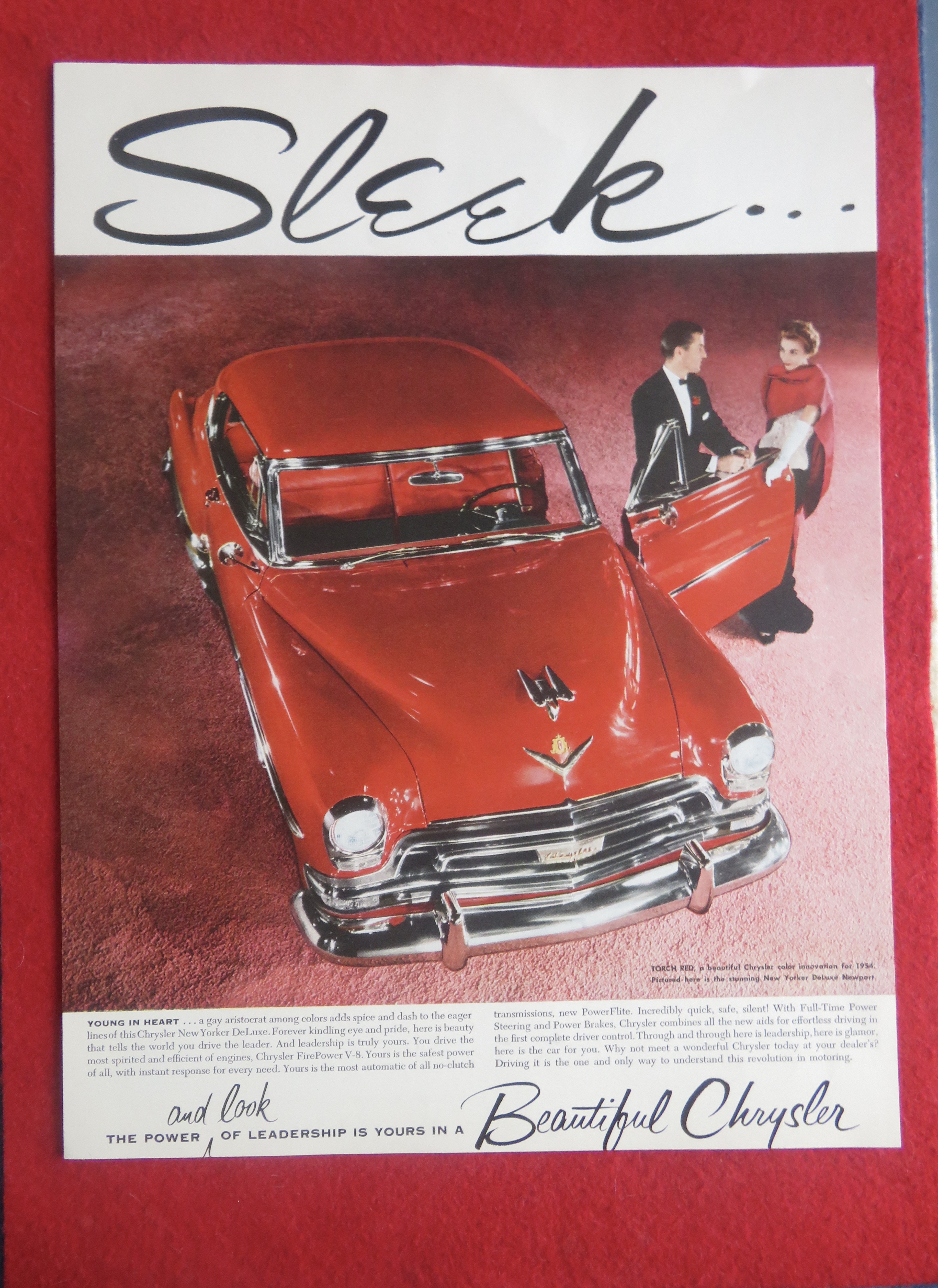 1954 Chrysler Automobile with Torch Red Chrysler