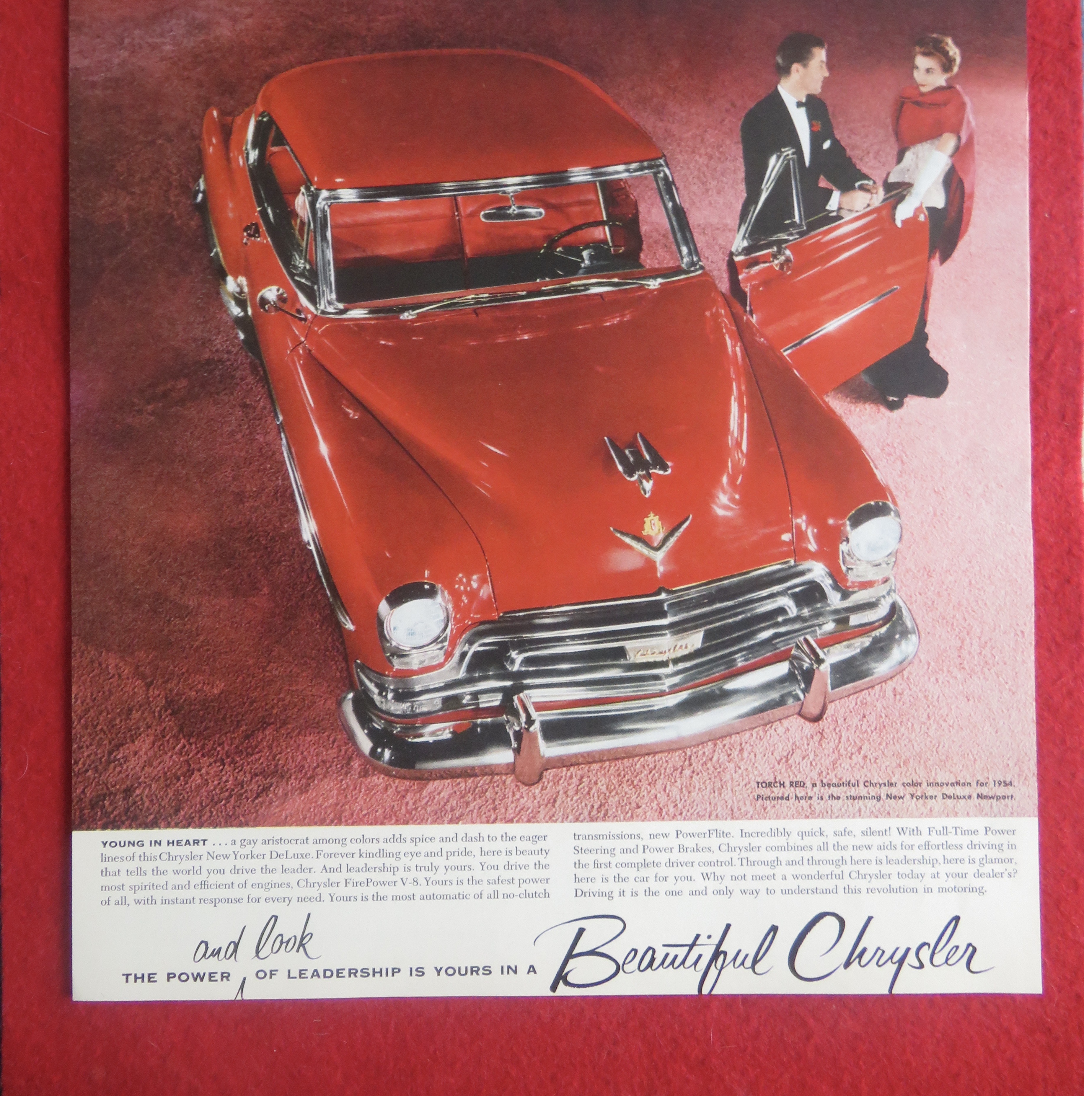 1954 Chrysler Automobile with Torch Red Chrysler