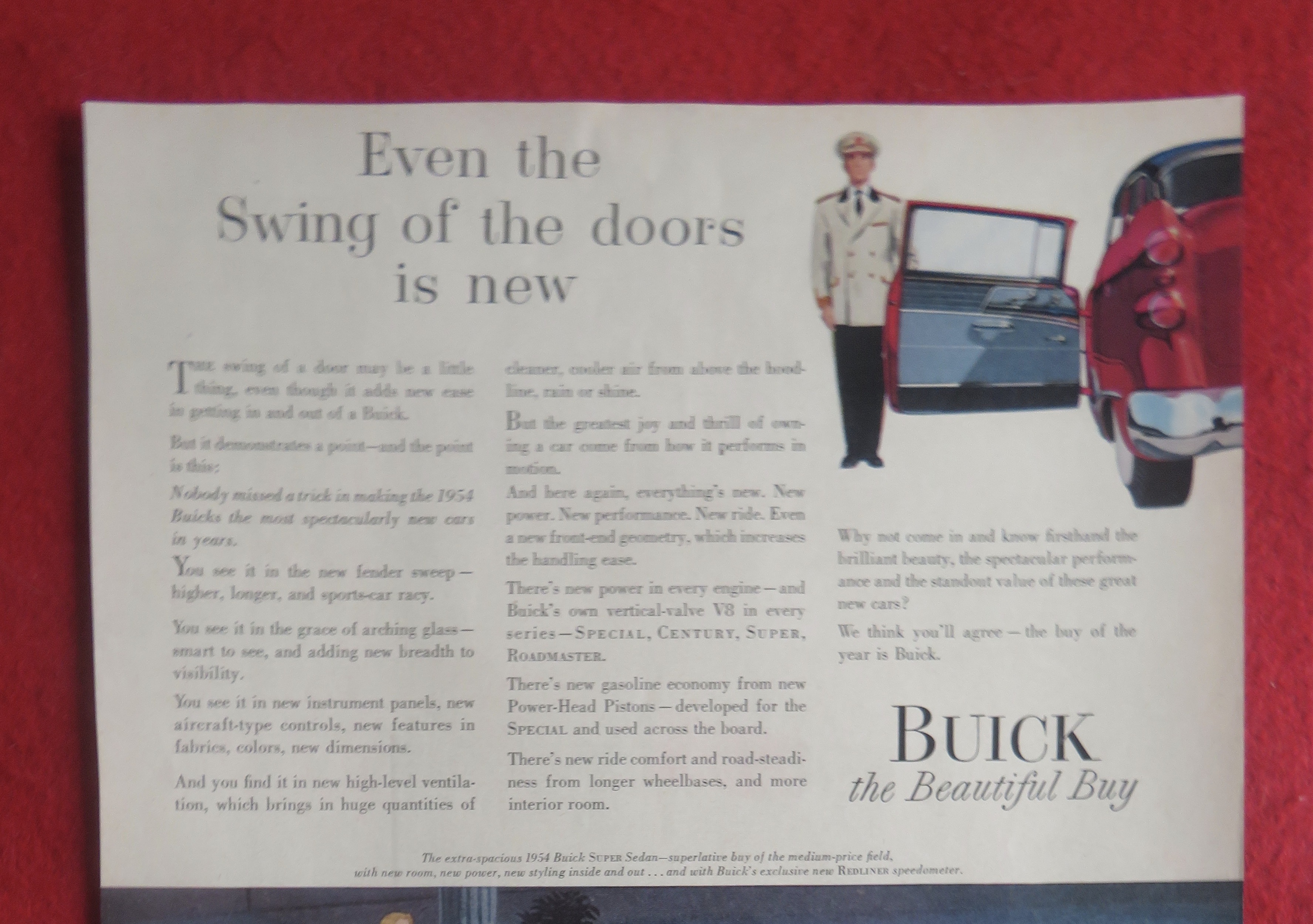 1954 Buick Automobile with Buick Super Sedan