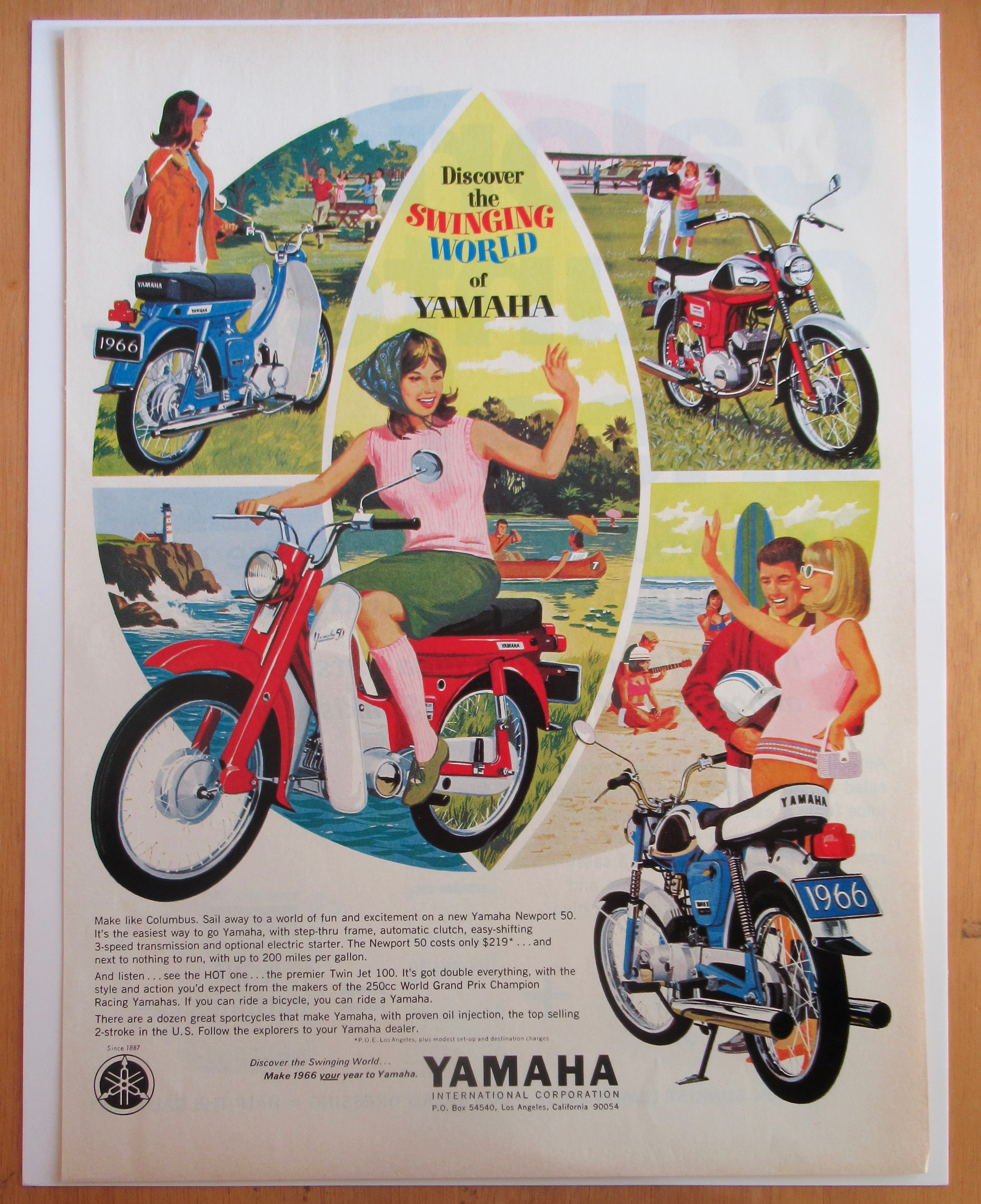 1966 Yamaha Motorcycle with the Yamaha Newport 50