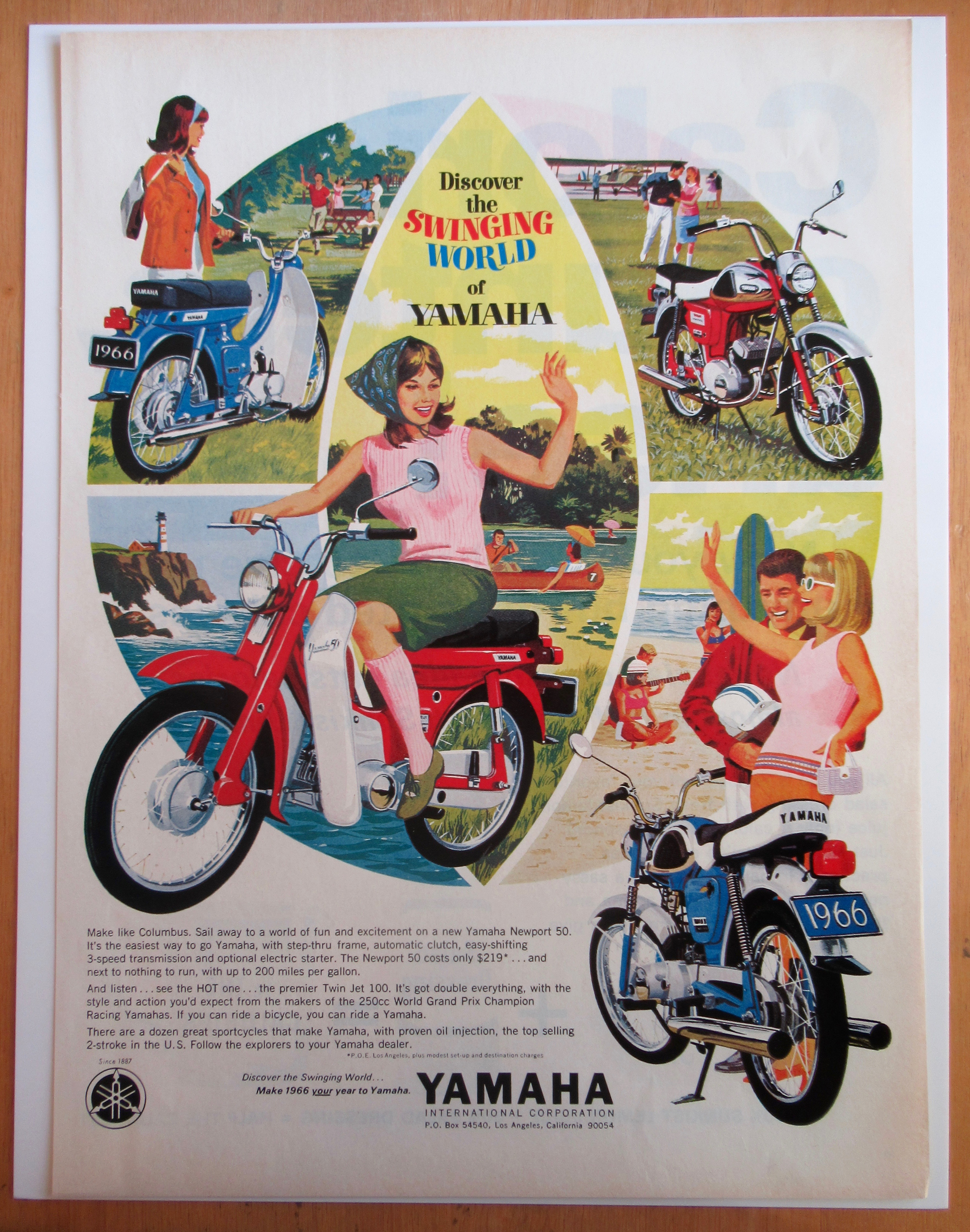 1966 Yamaha Motorcycle with the Yamaha Newport 50