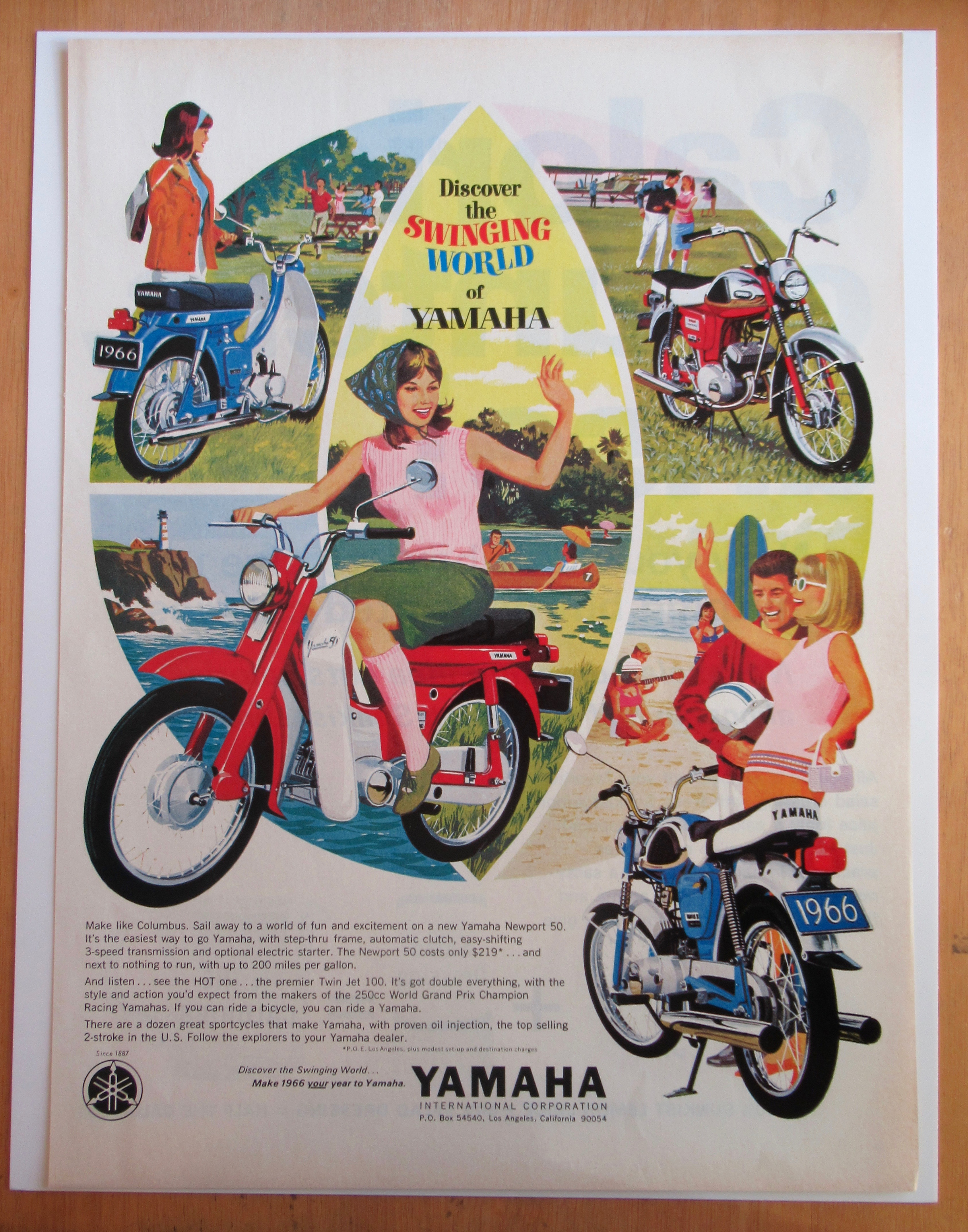 1966 Yamaha Motorcycle with the Yamaha Newport 50