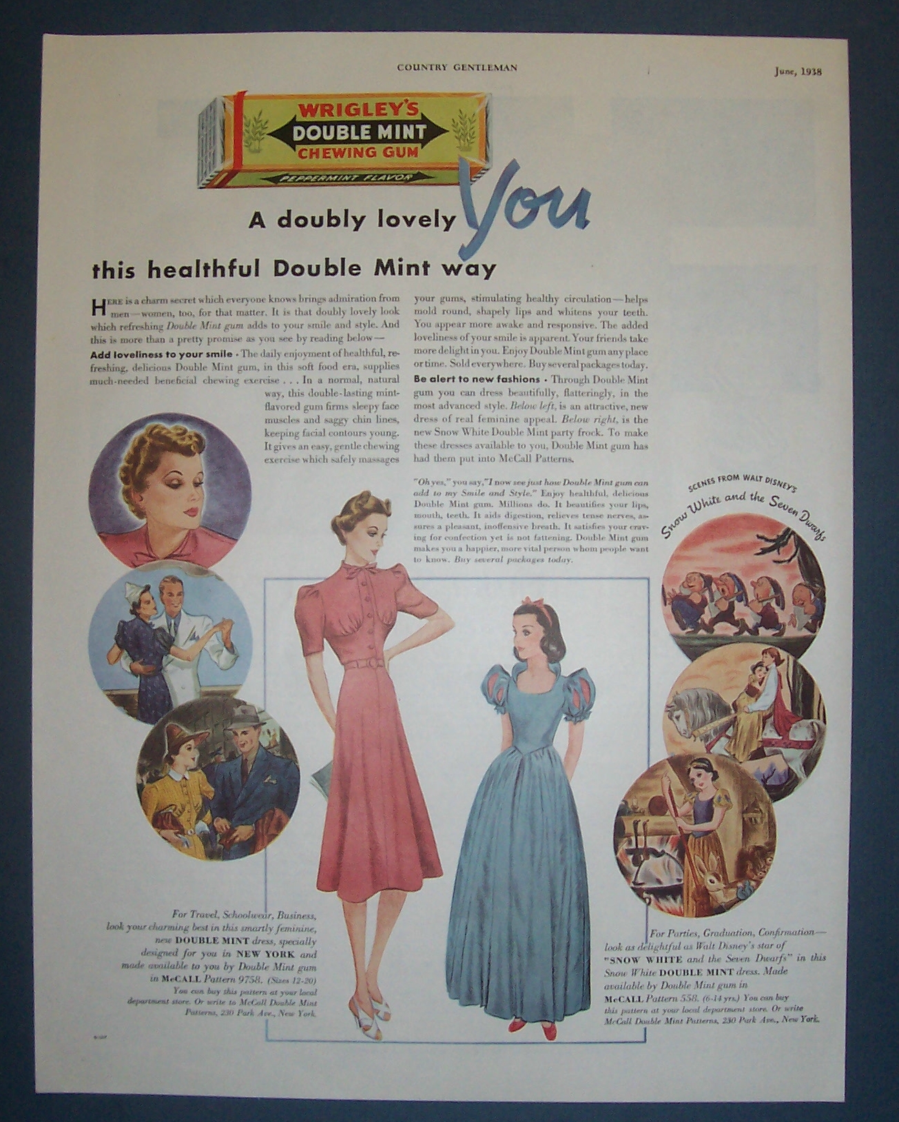 Vintage Ad: 1938 Wrigley's Double Mint Chewing Gum