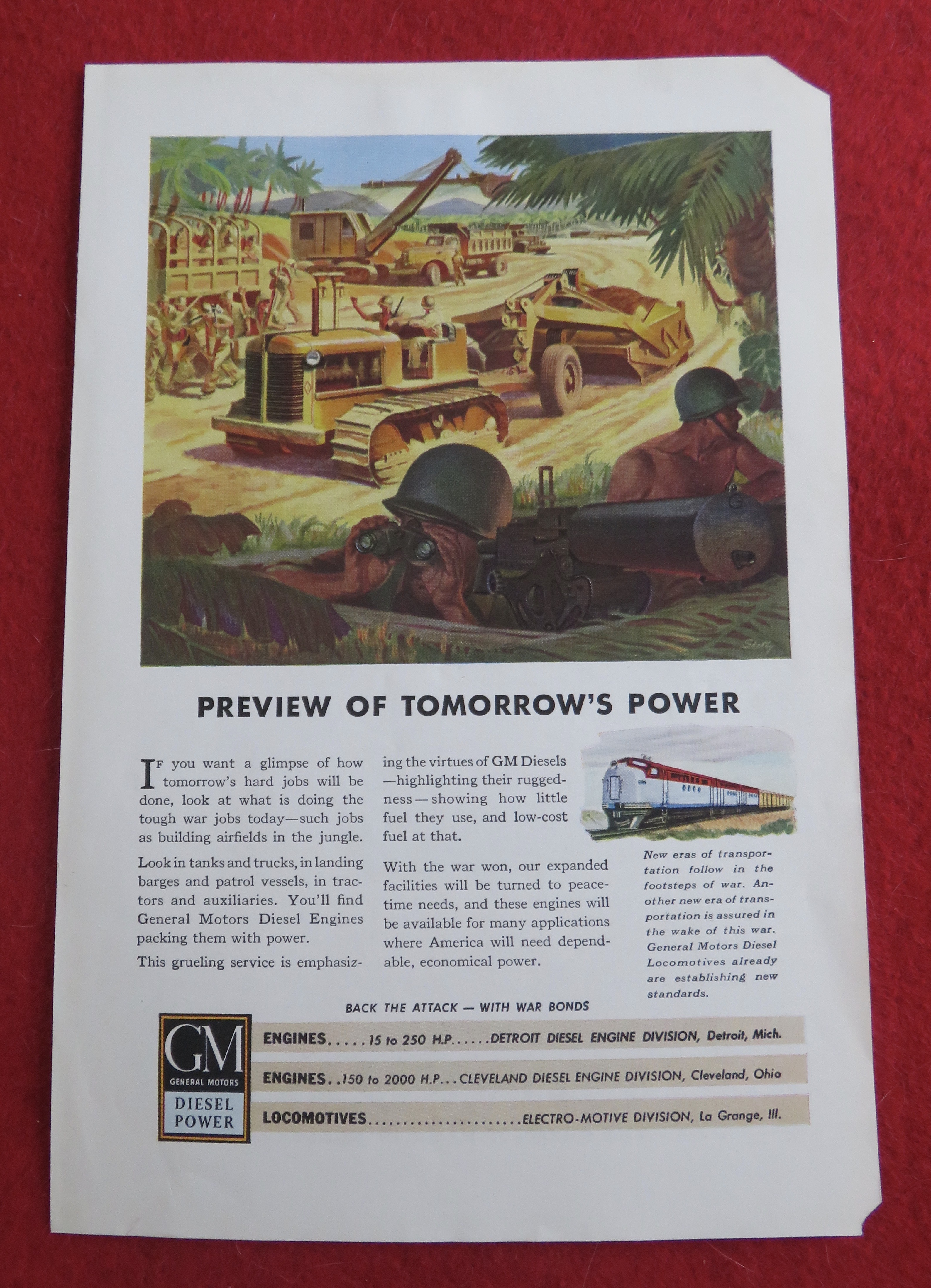 1943 General Motors Diesel Power w/ Soldiers & Trucks
