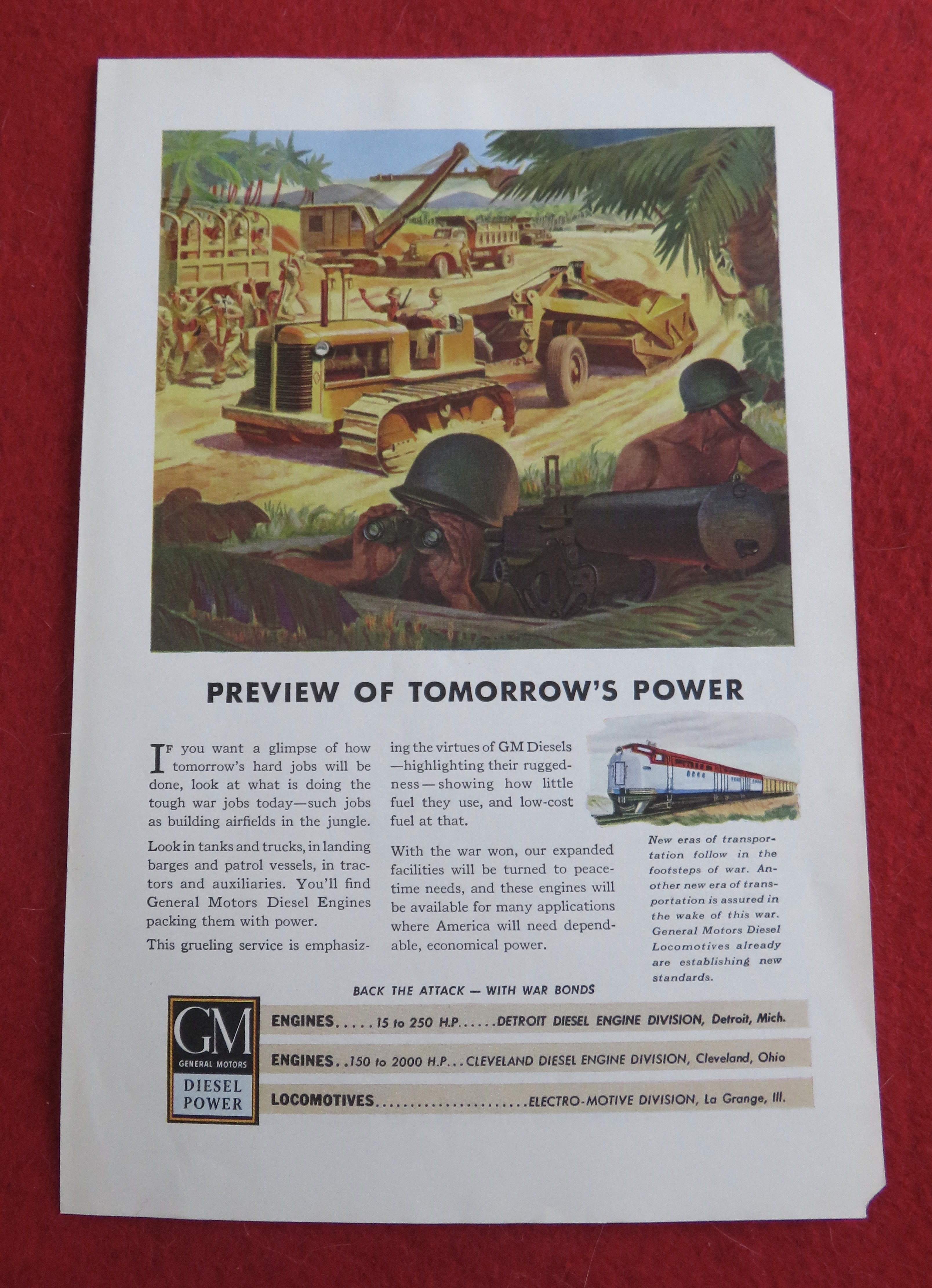 1943 General Motors Diesel Power w/ Soldiers & Trucks