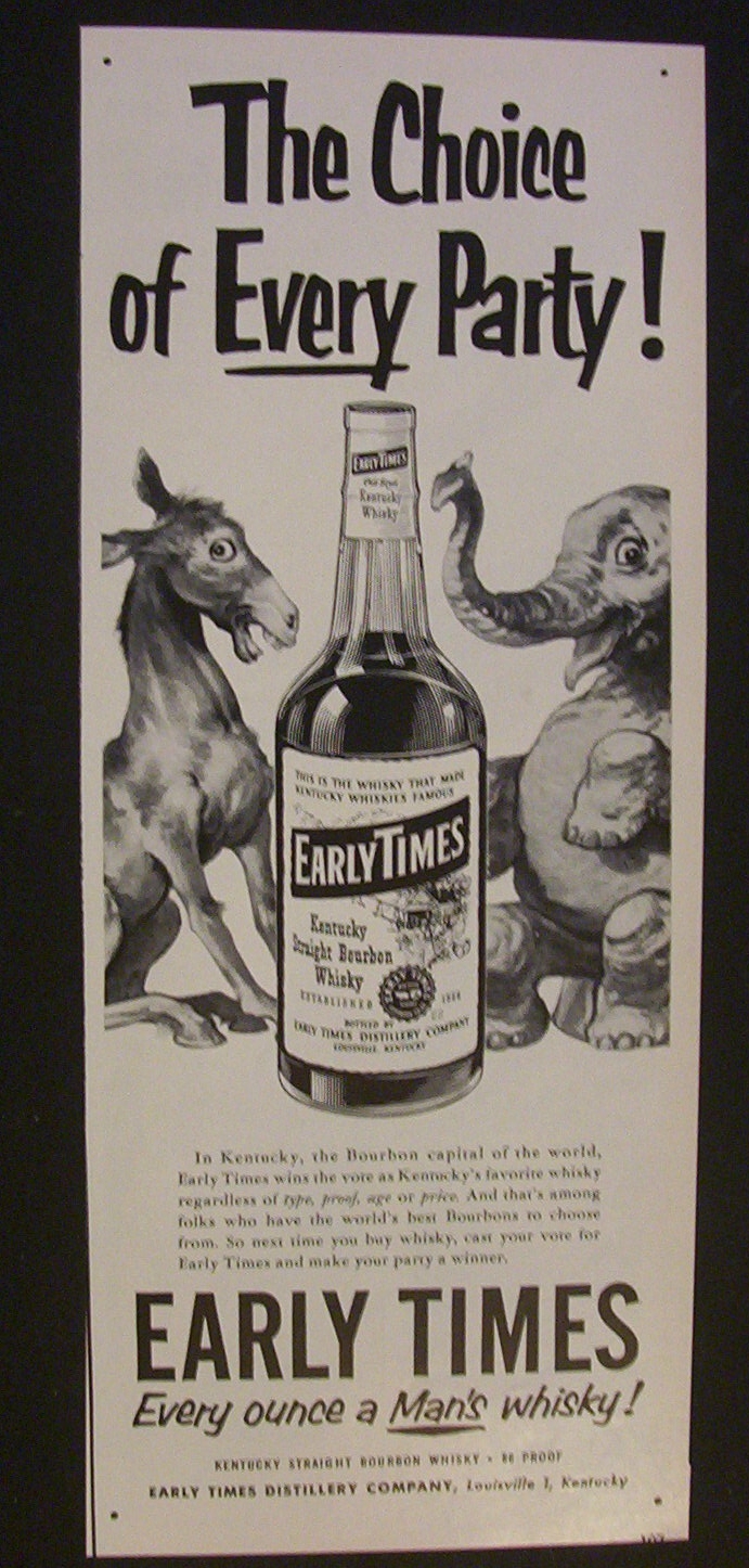 1952  Early  Times  Whiskey