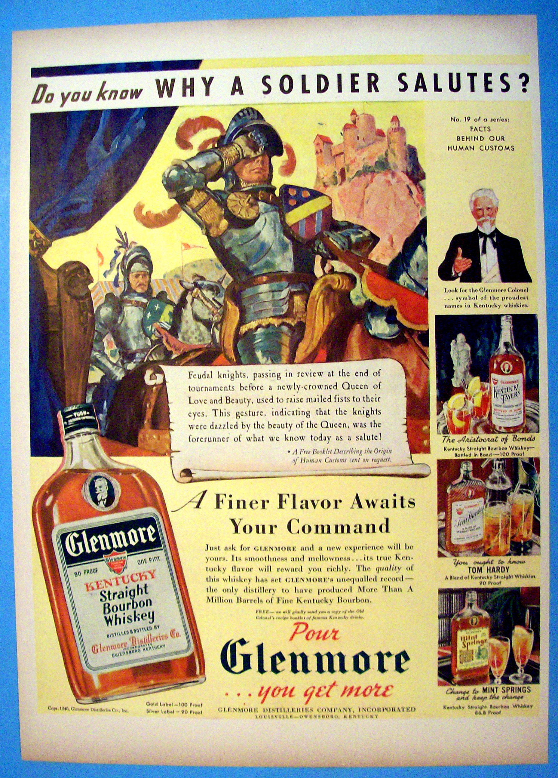 Vintage Ad: 1940 Glenmore Whiskey