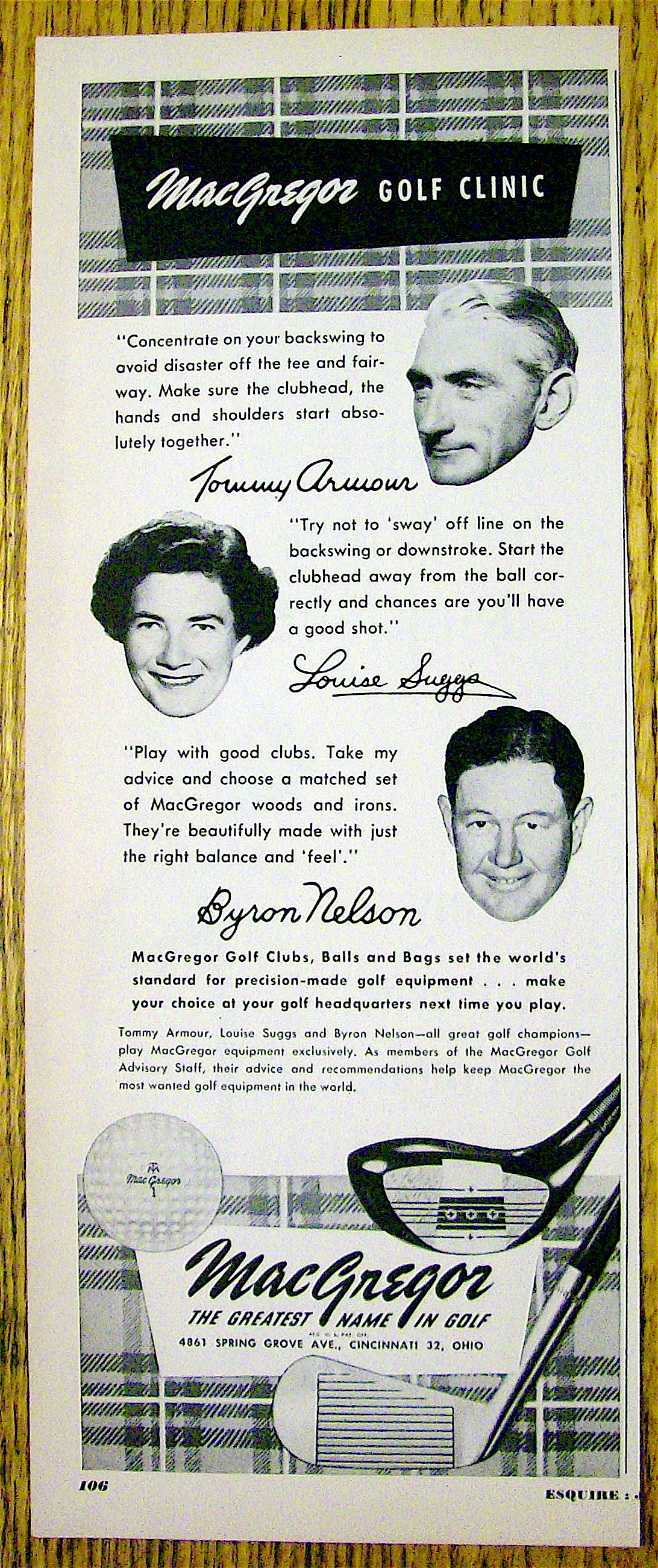 1952 MacGregor Golf Clinic with Nelson, Suggs & Armour