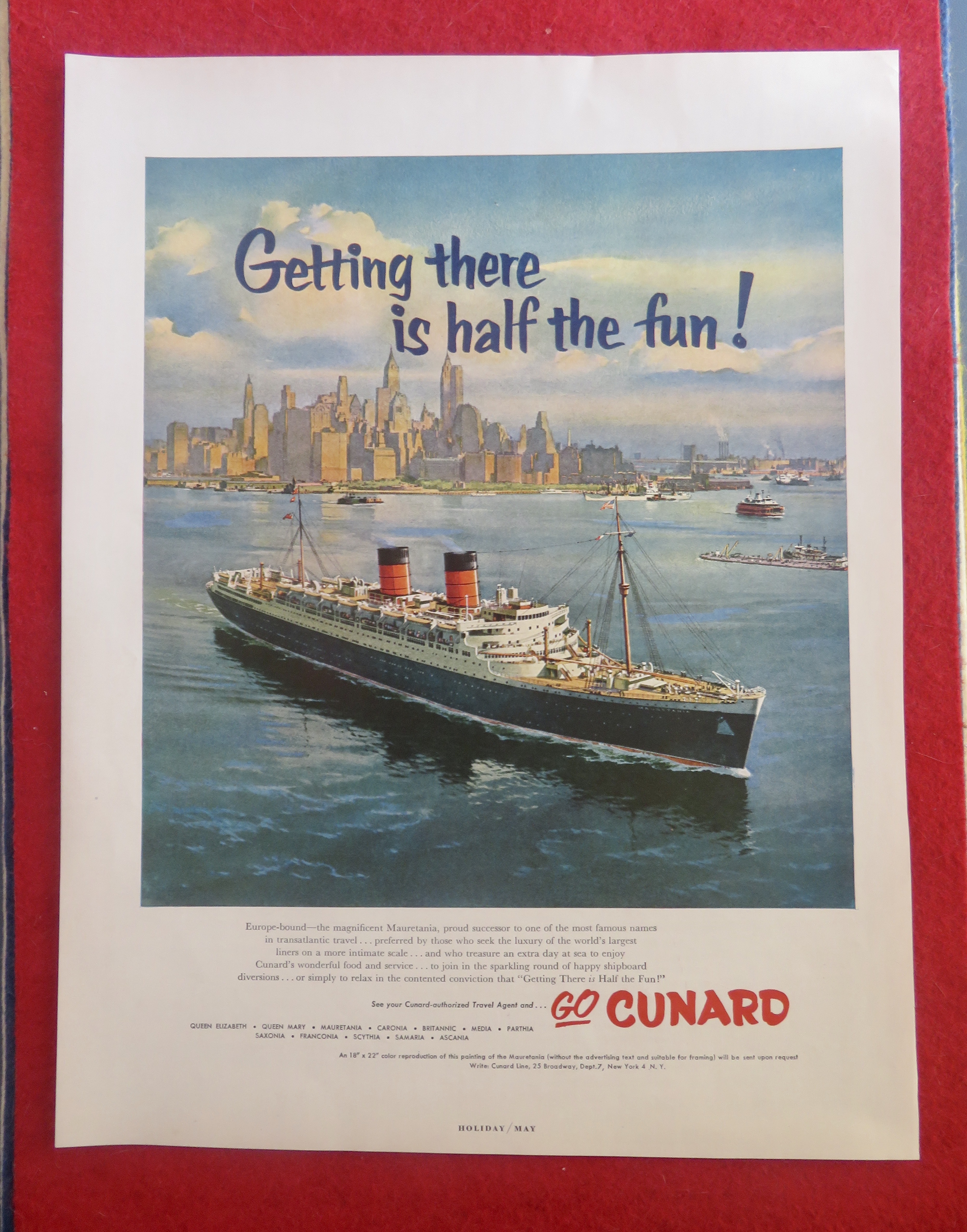 1950's Cunard Cruise Ship With Mauretania