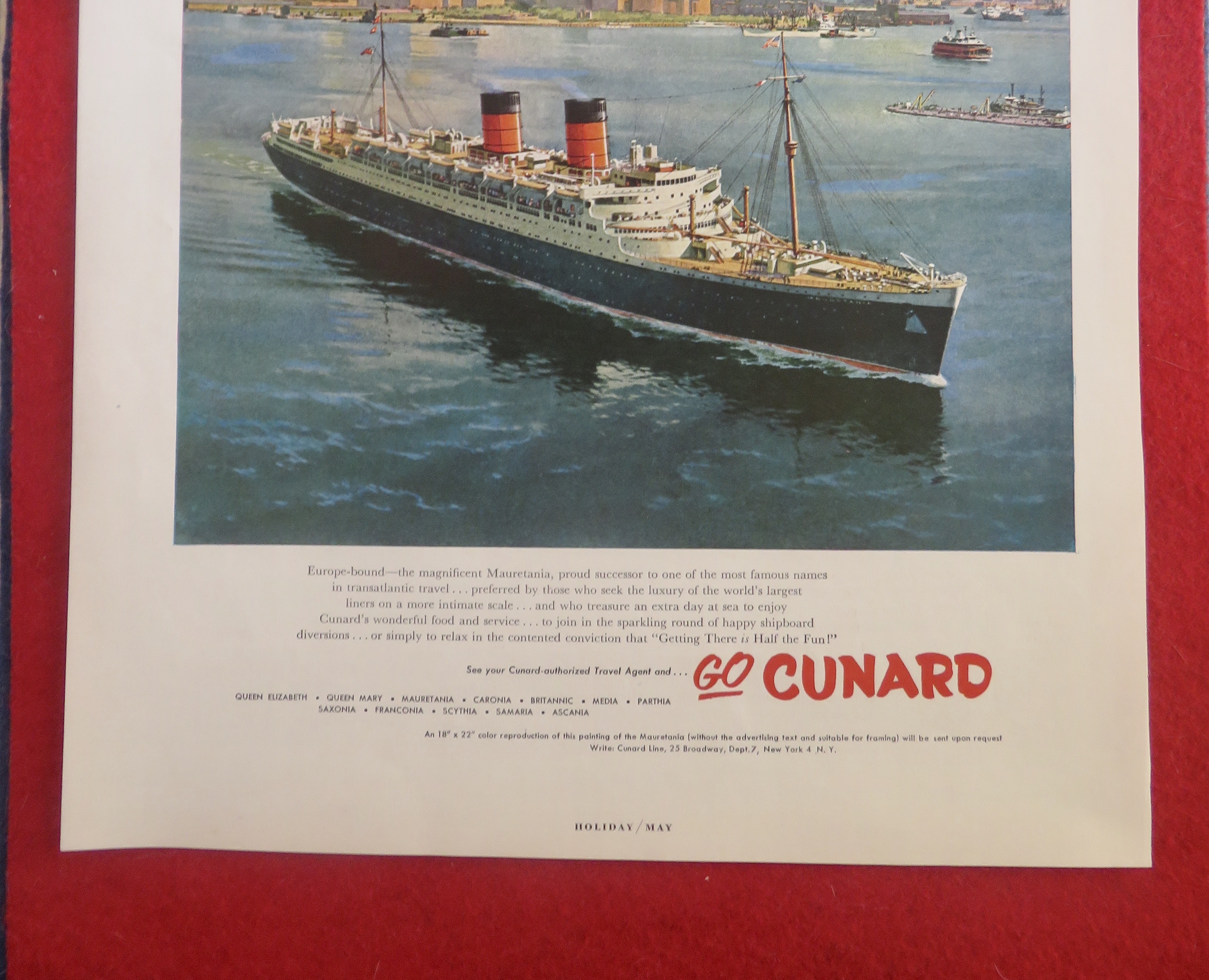 1950's Cunard Cruise Ship With Mauretania