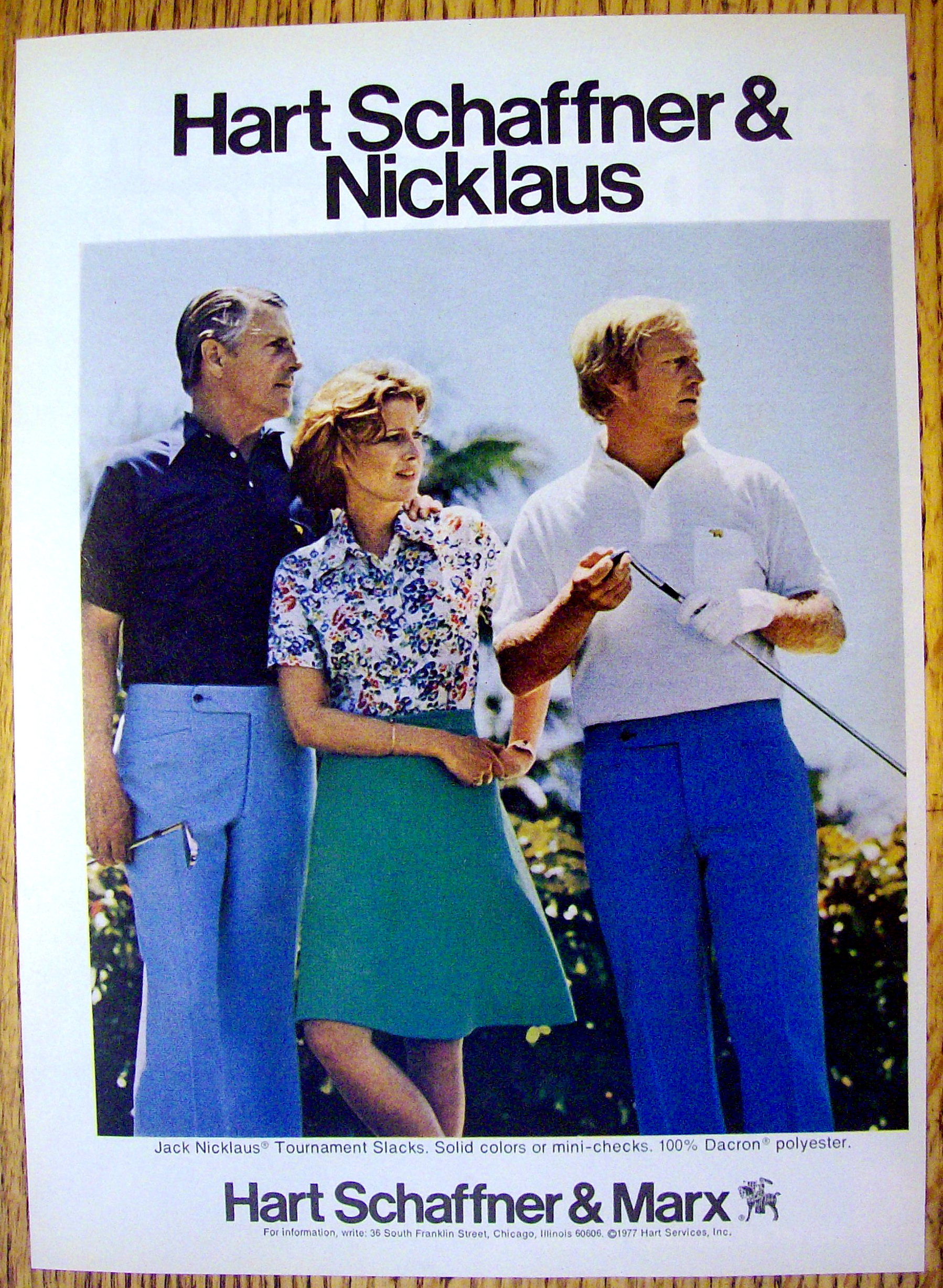 1977 Hart Schaffner & Marx with Jack Nicklaus