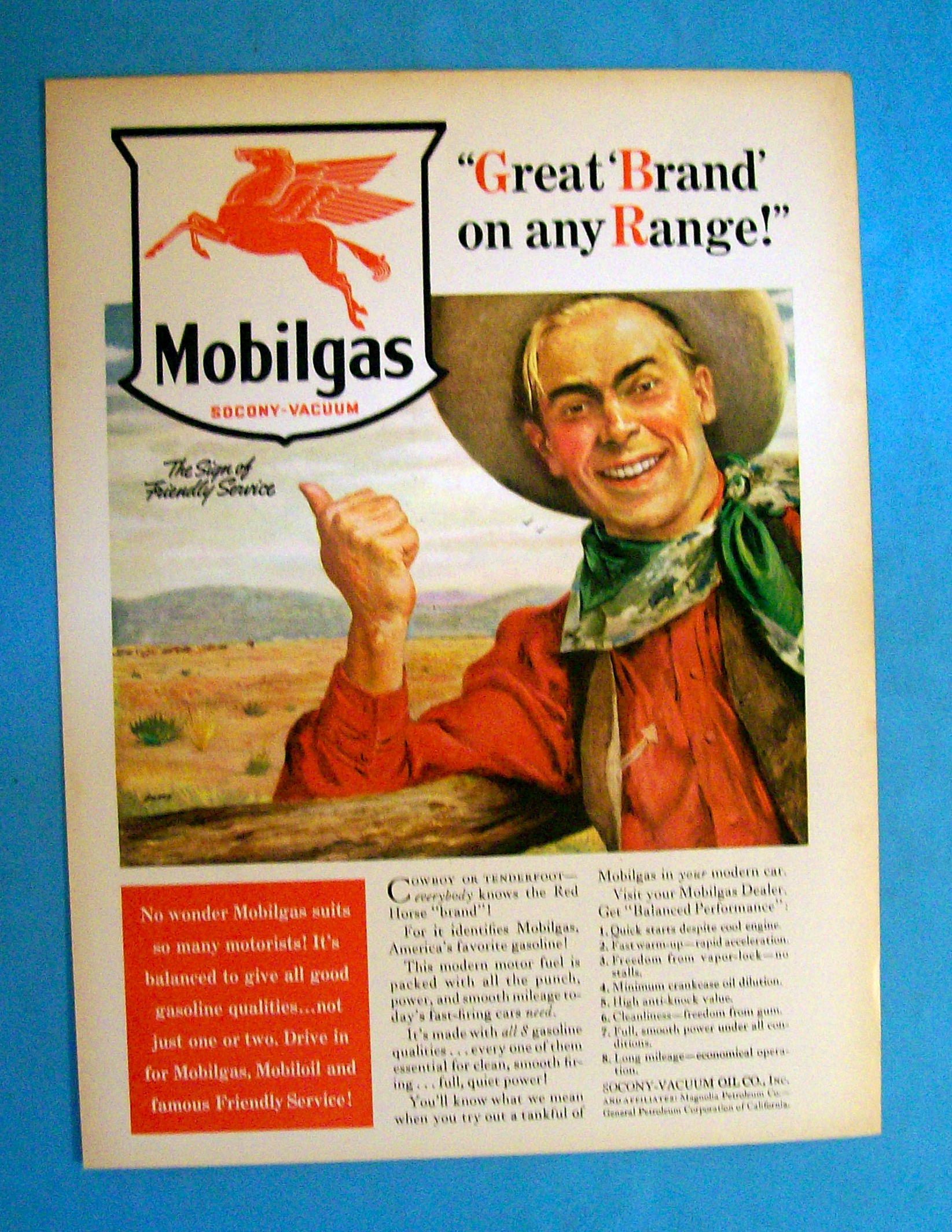 Vintage Ad: 1940 Mobil Gas