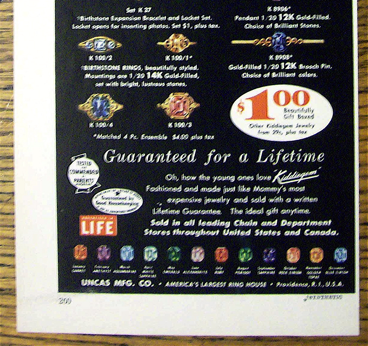 1954 Kiddiegem Jewelry with Different Jewelry