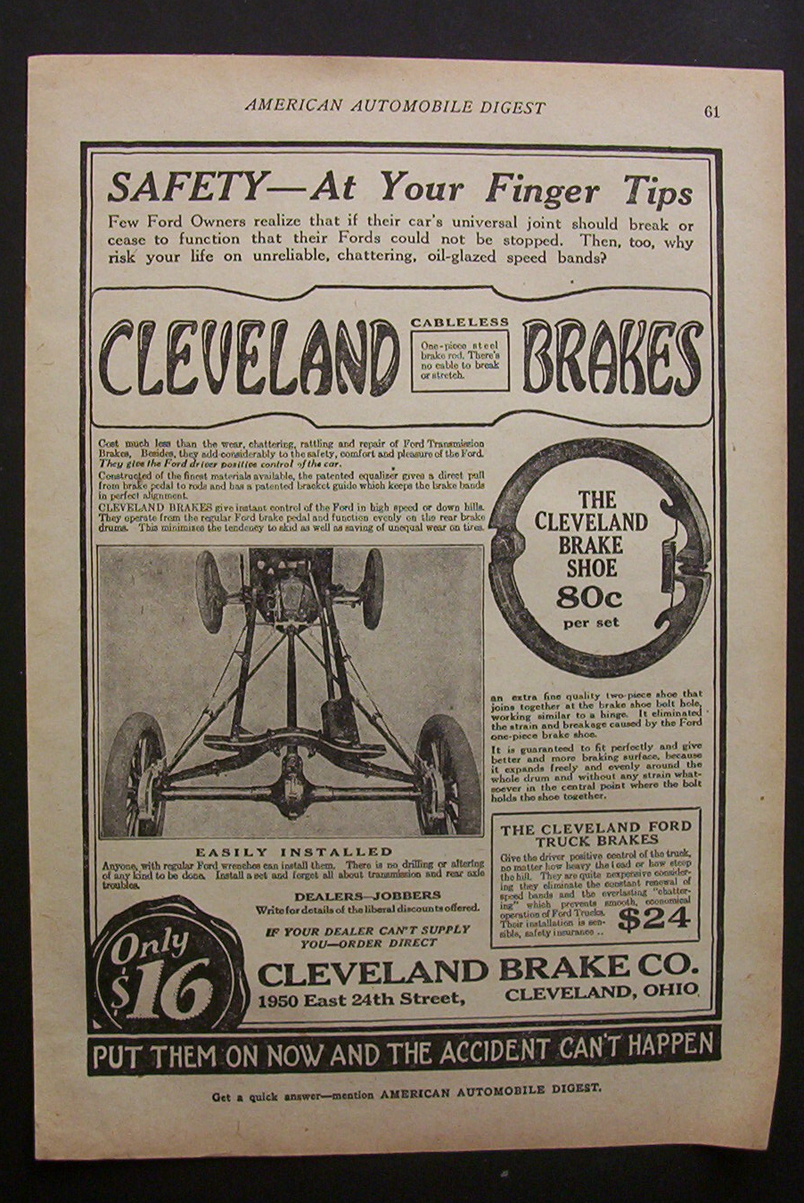 1923  Cleveland  Brake  Co