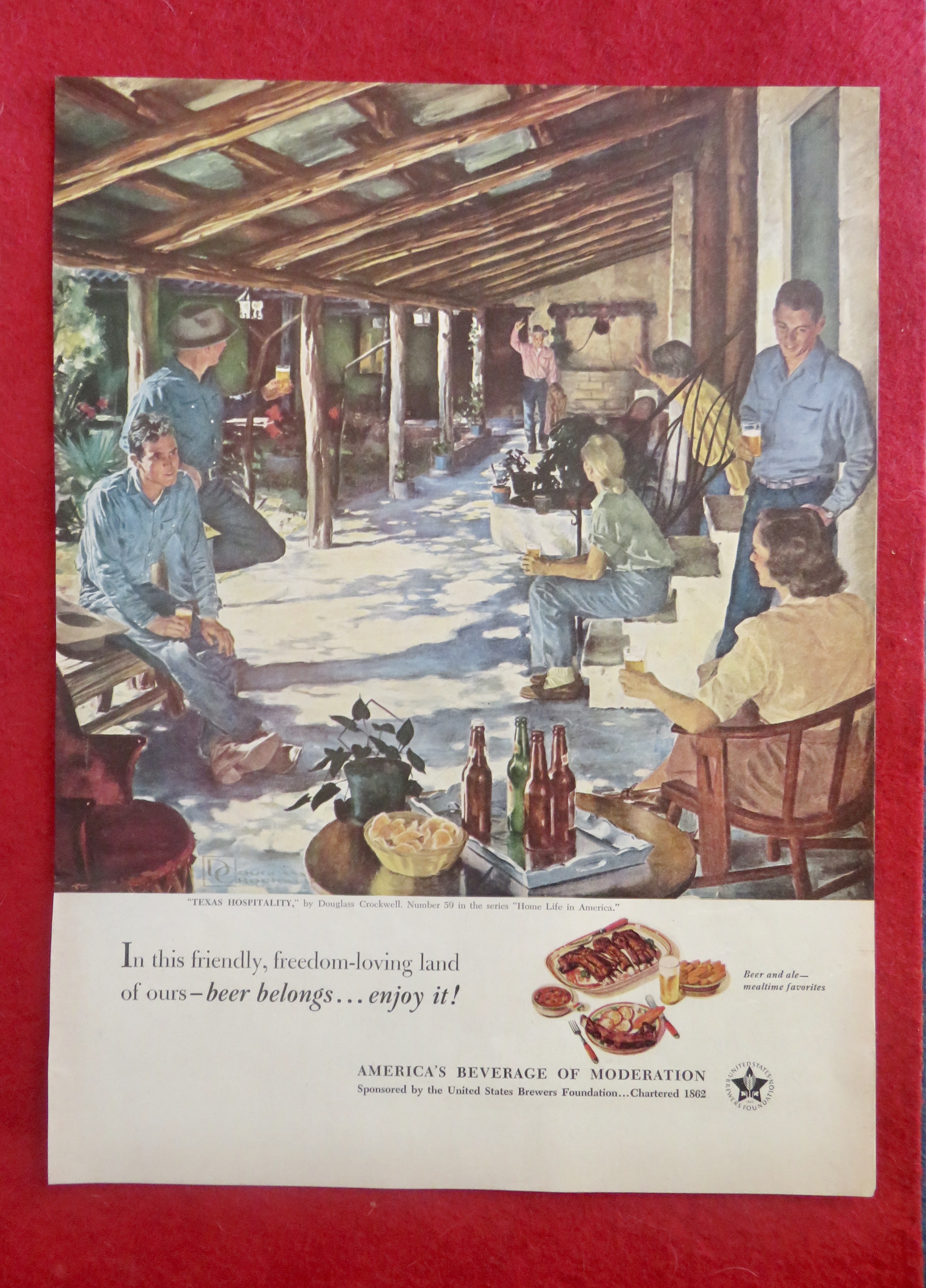 1951 Beer Belong Texas Hospitality By Douglas Crockwell